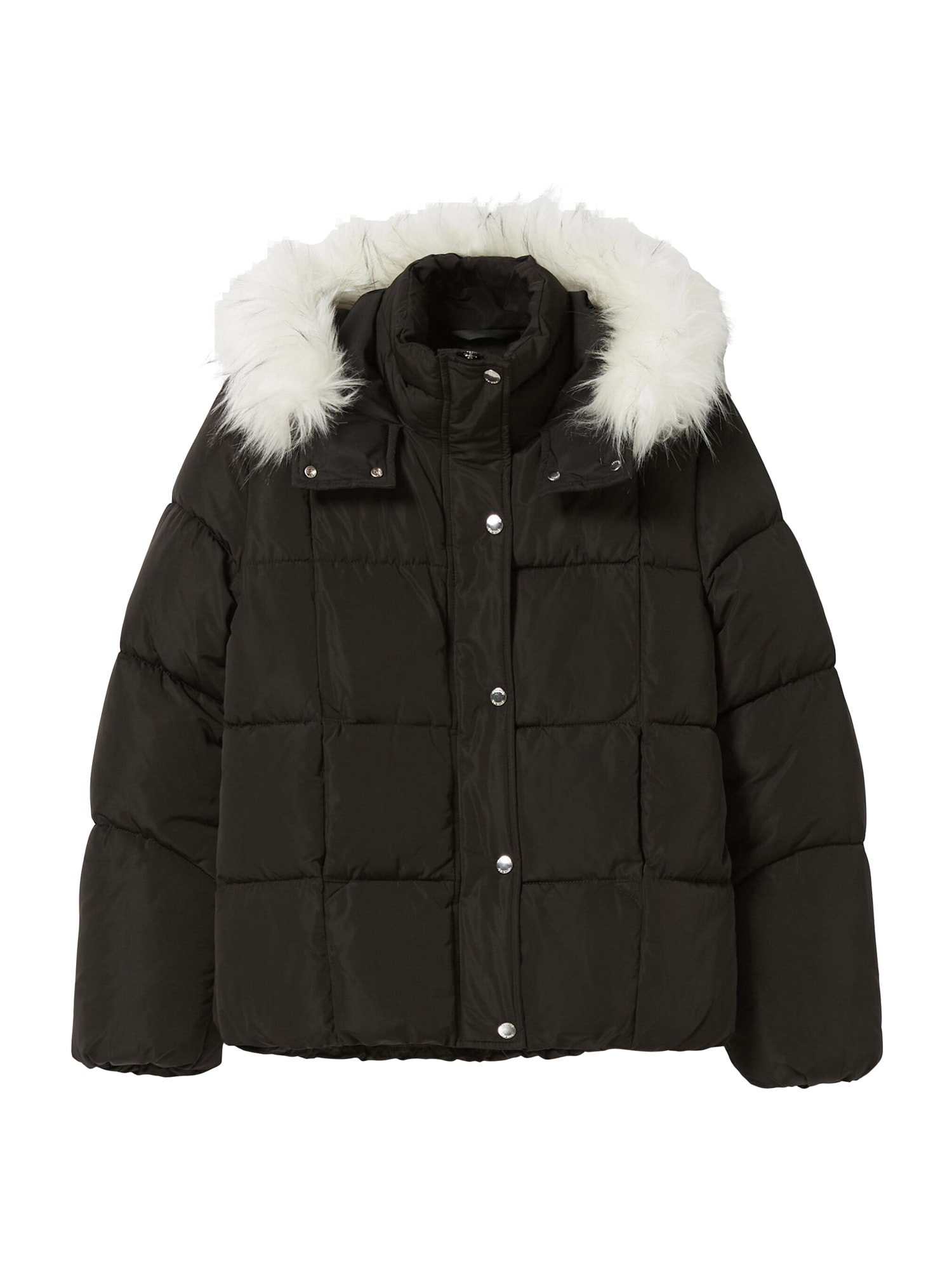 Bershka Téli dzseki  fekete / fehér