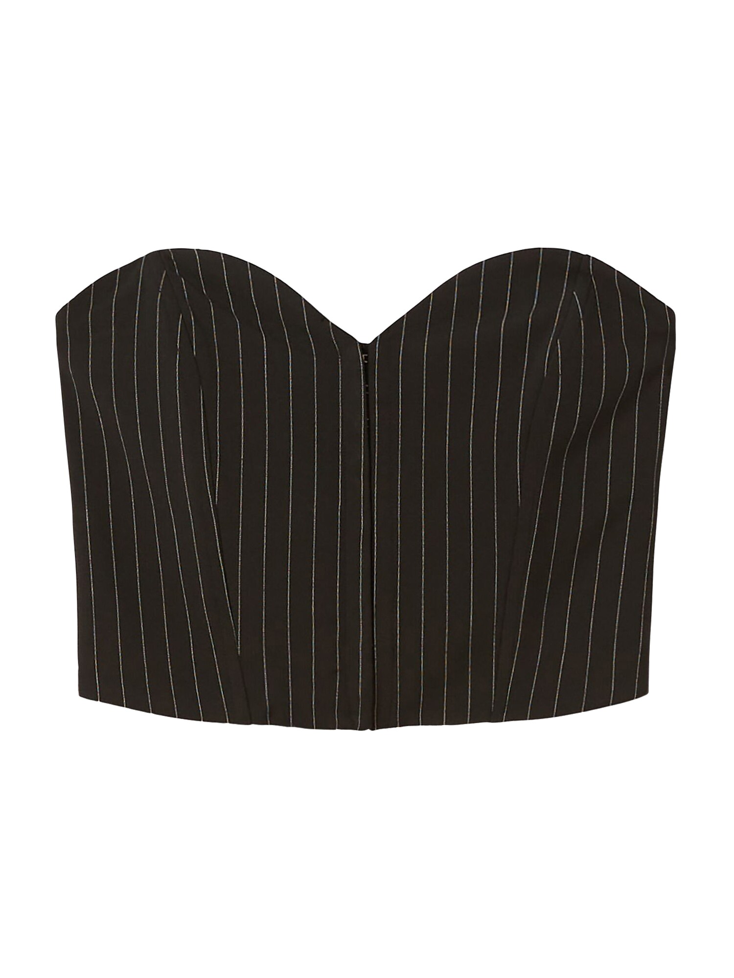 Bershka Top  fekete / fehér