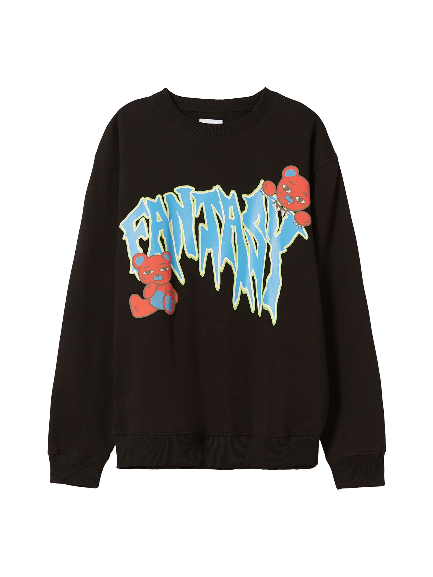Bershka Tréning póló  fekete / világoskék / piros / sárga