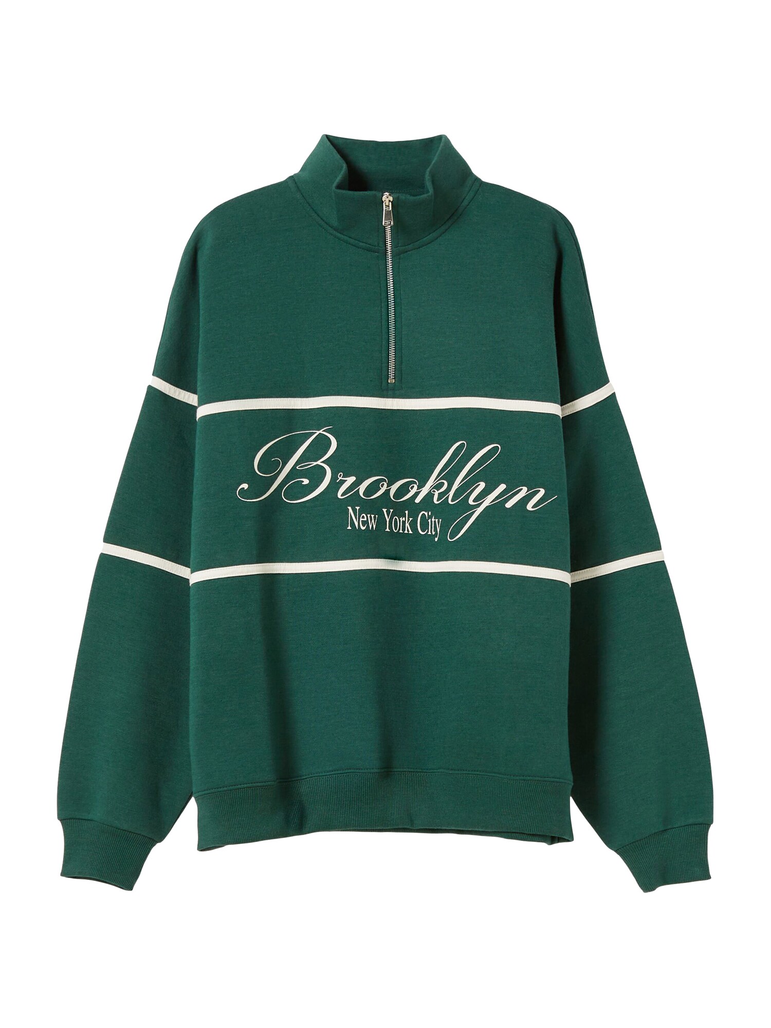 Bershka Tréning póló  zöld / fehér