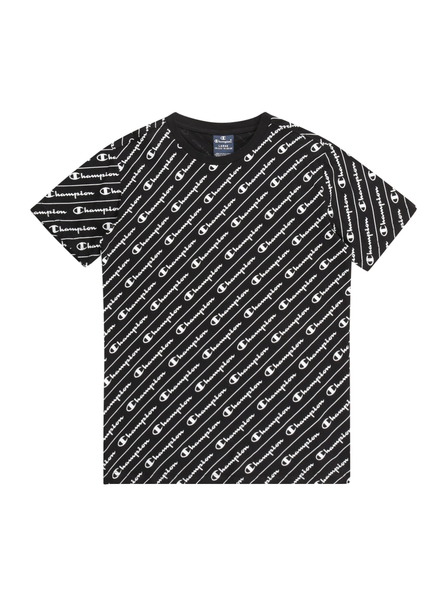 Champion Authentic Athletic Apparel Póló  fekete / fehér
