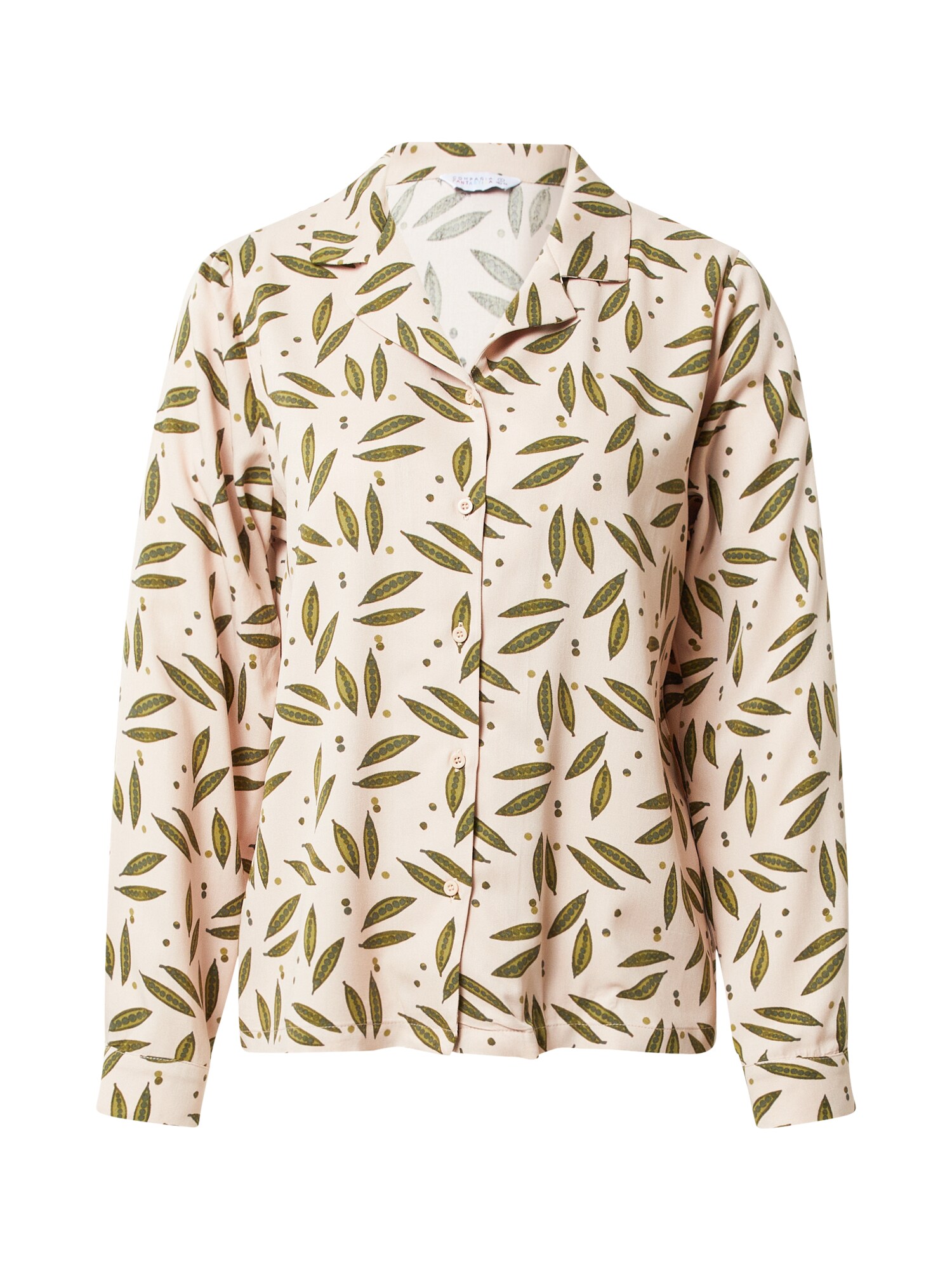 Compania Fantastica Blúz 'Camisa'  zöld / bézs
