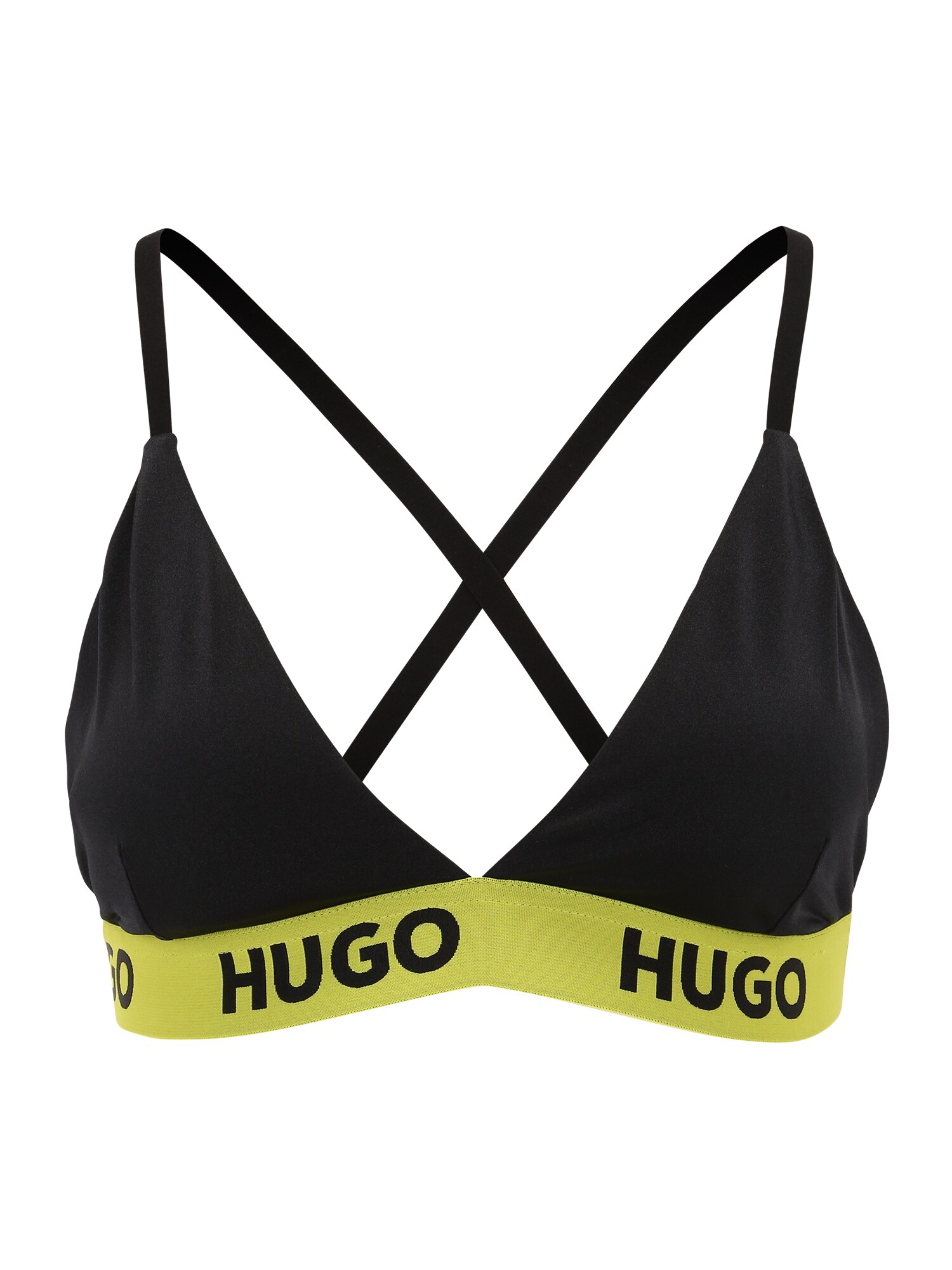 HUGO Bikini felső  fekete / limone