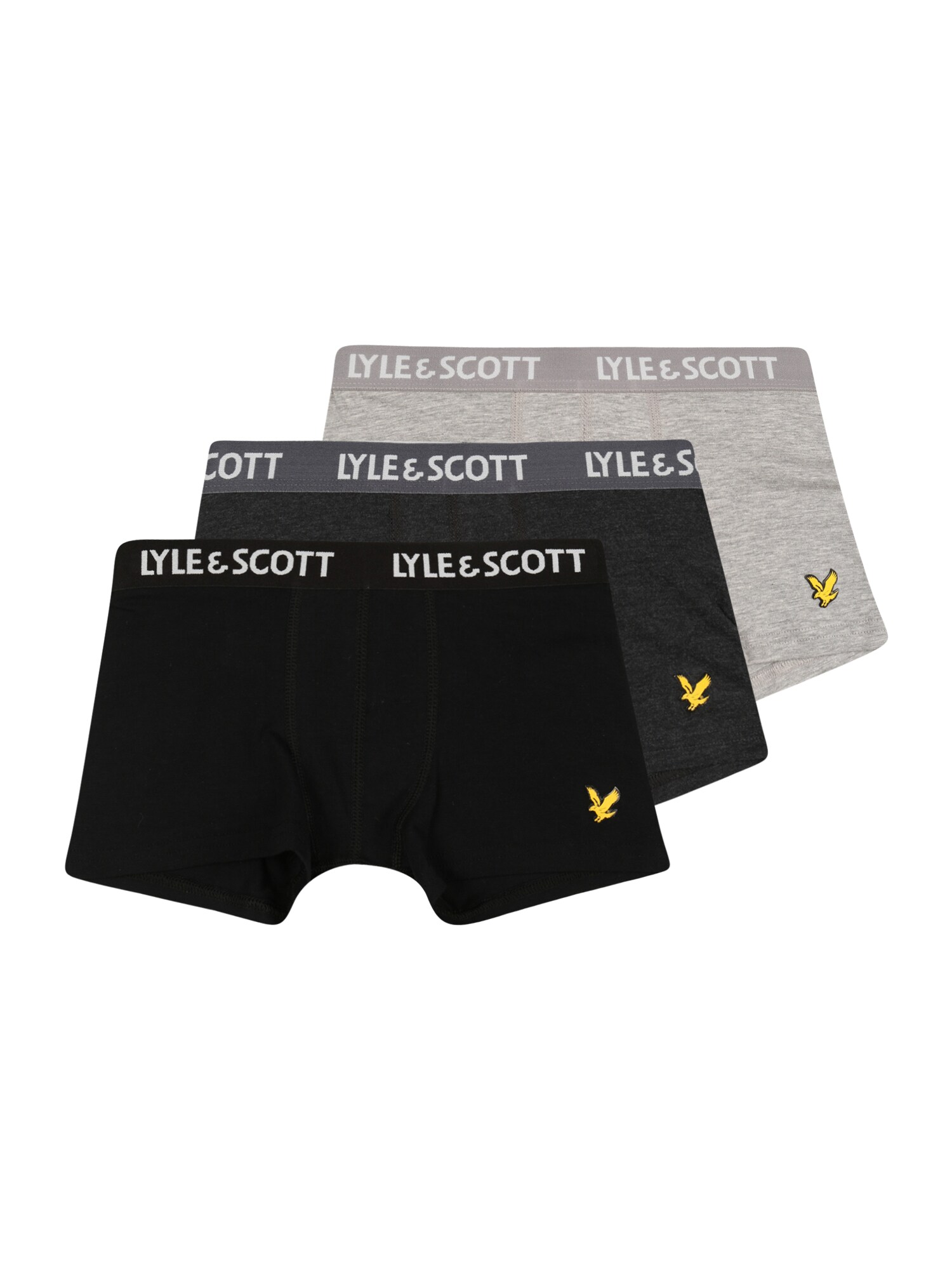 Lyle & Scott Alsónadrág  szürke melír / fekete / antracit / sárga