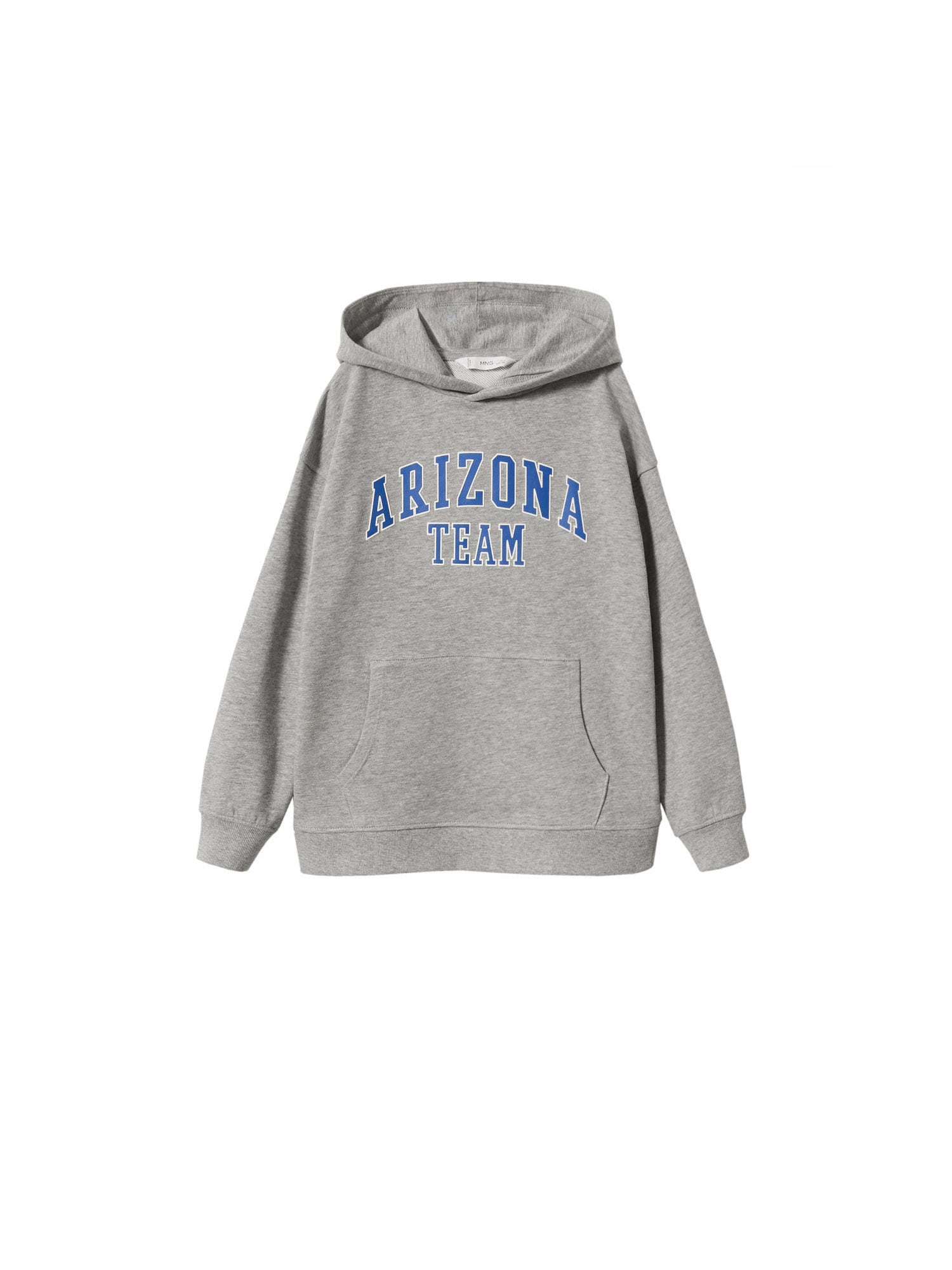 MANGO KIDS Tréning póló 'Arizona'  szürke melír / fehér / kék