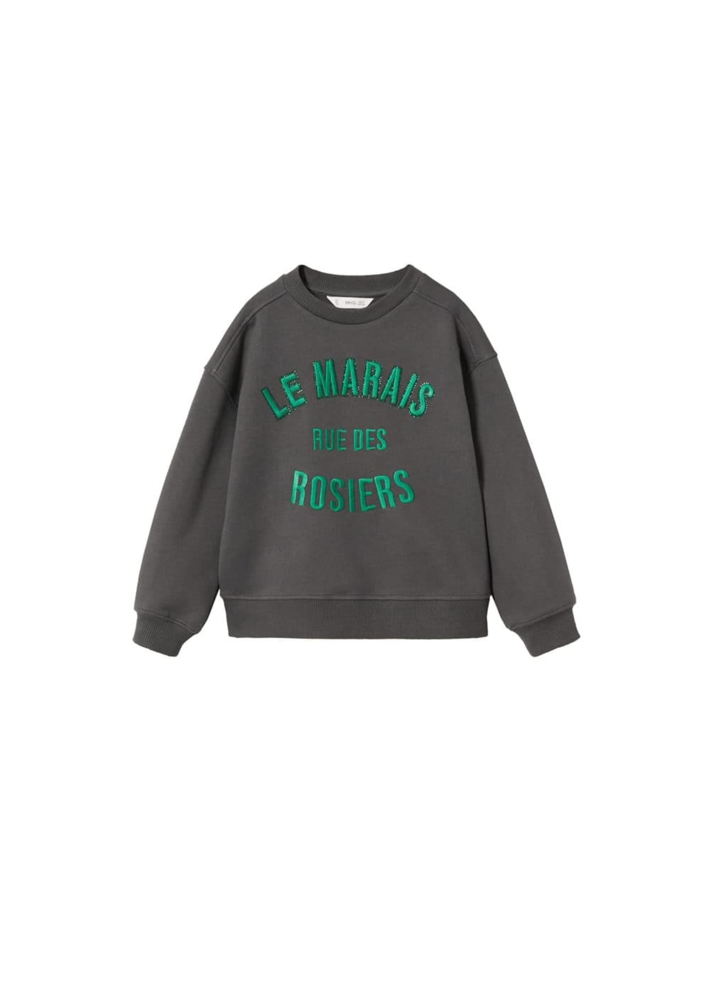 MANGO KIDS Tréning póló 'Marais'  antracit / zöld