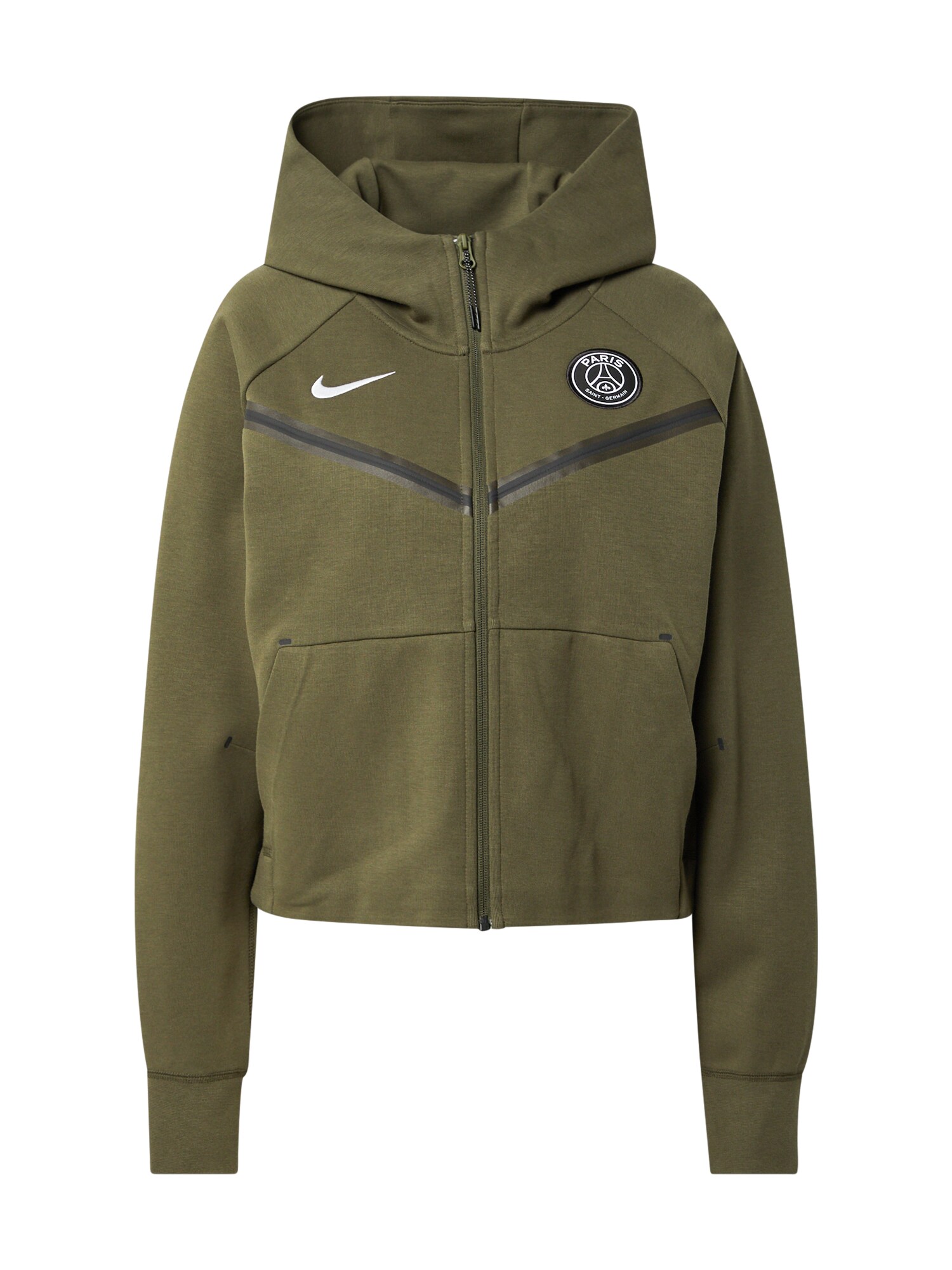 NIKE Sport szabadidős dzsekik  khaki / fehér / fekete
