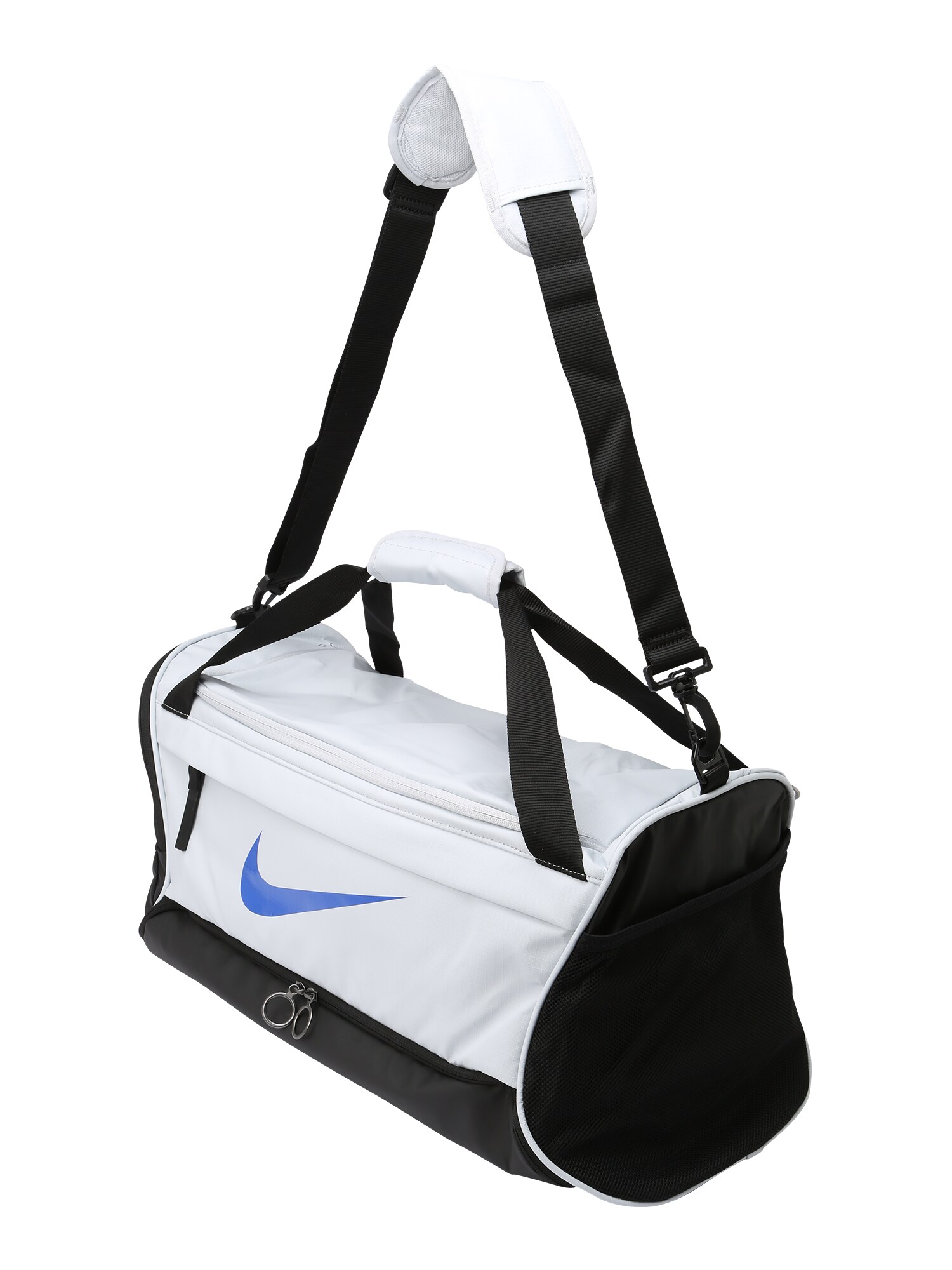 NIKE Sporttáska 'Brasilia'  világosszürke / fekete / világoskék