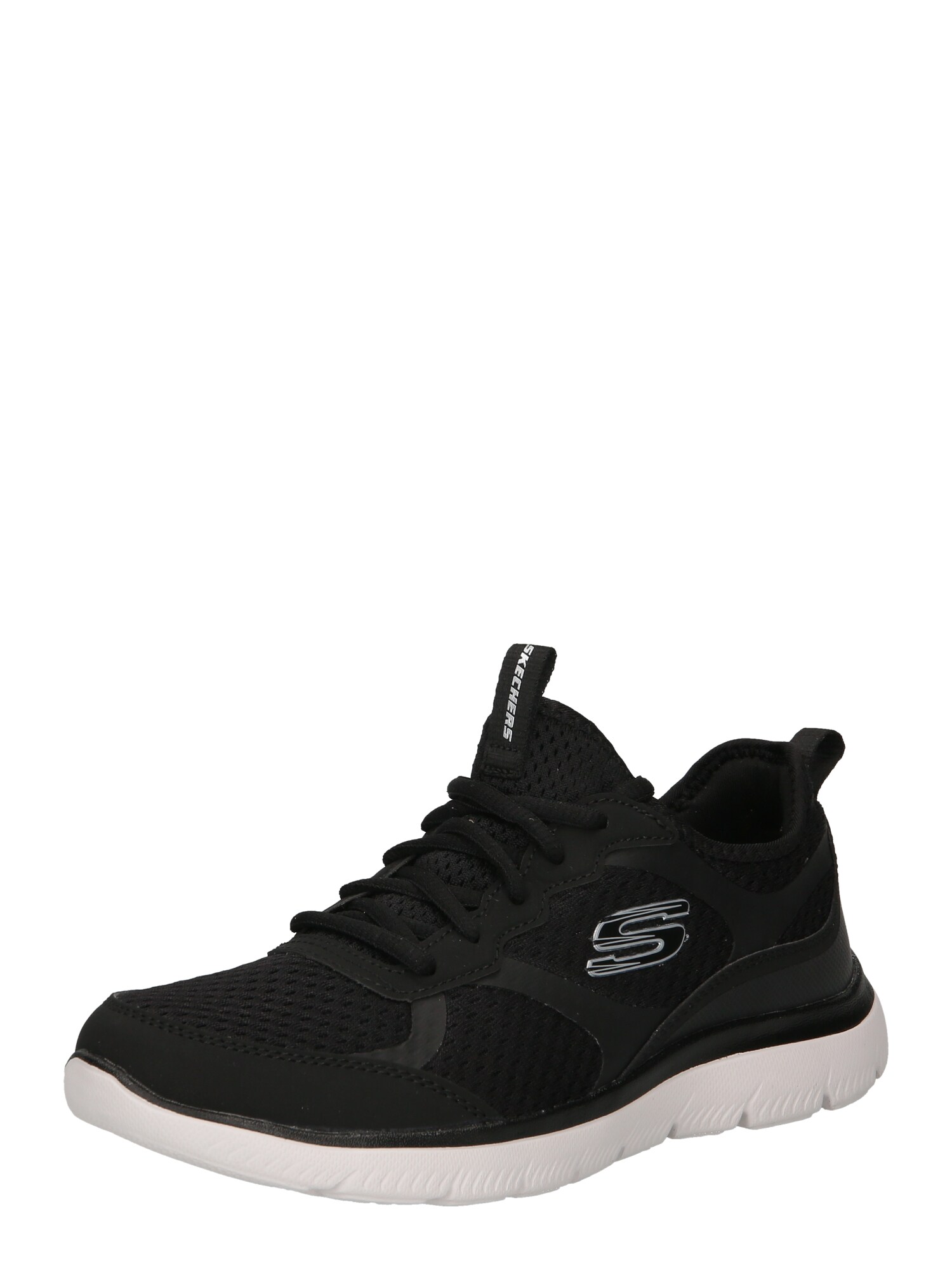 SKECHERS Rövid szárú edzőcipők  fekete / fehér