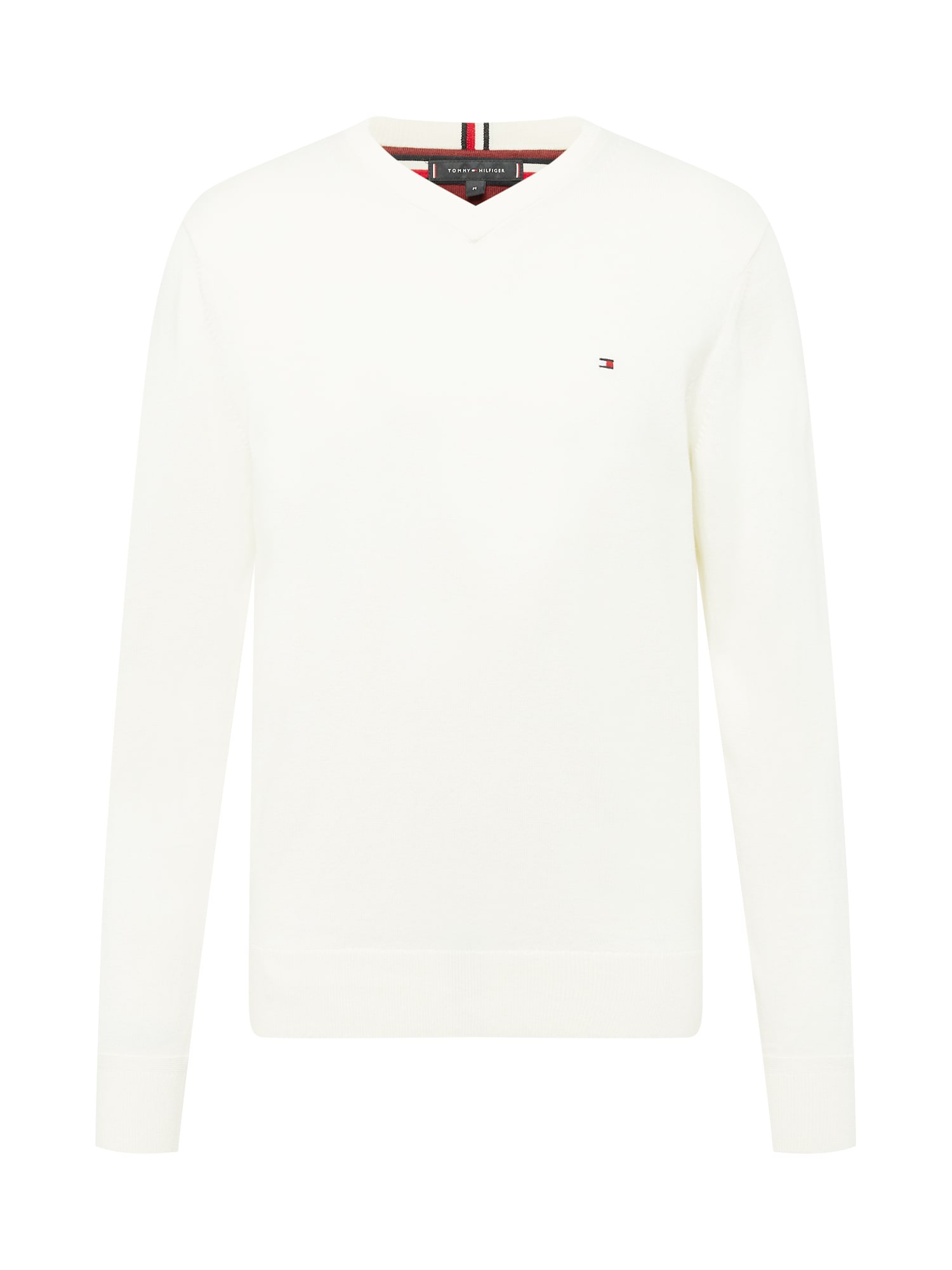 TOMMY HILFIGER Pulóver  fehér / tűzpiros / tengerészkék