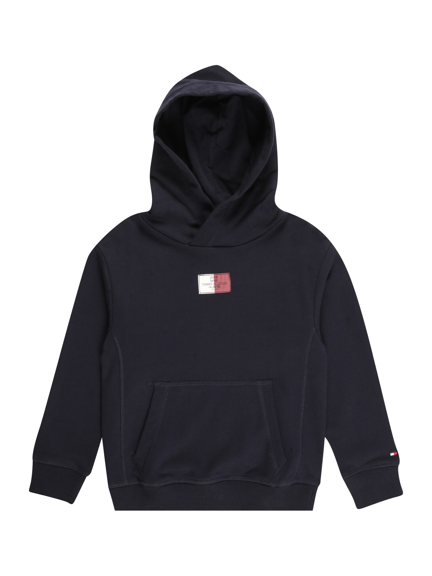 TOMMY HILFIGER Tréning póló  éjkék / fehér / kárminvörös