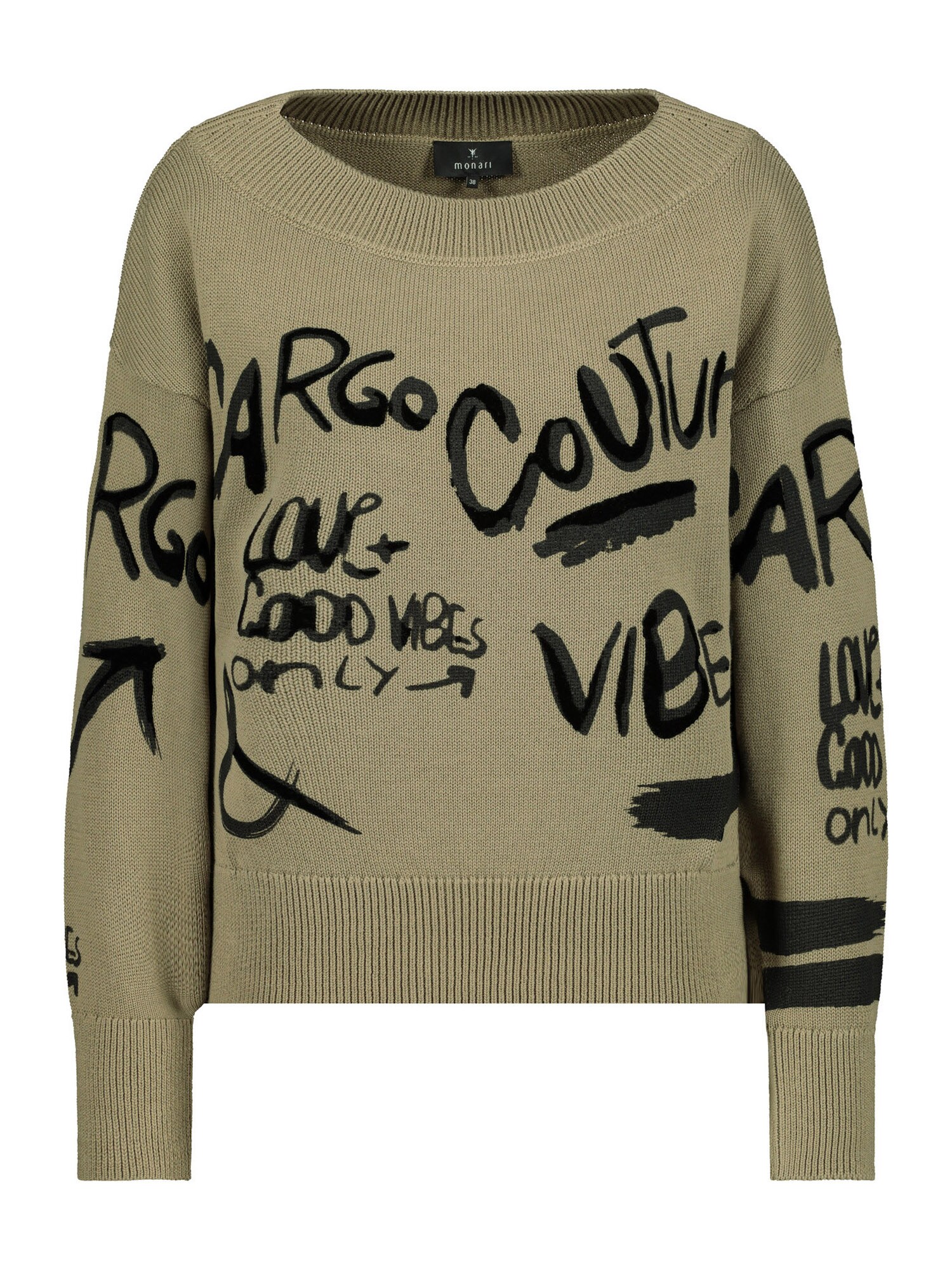 monari Pulóver  olíva / fekete