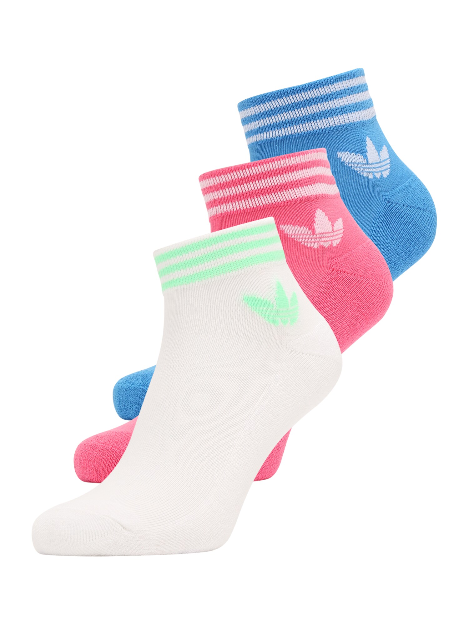 ADIDAS ORIGINALS Zokni  fehér / rózsaszín / kék / neonzöld