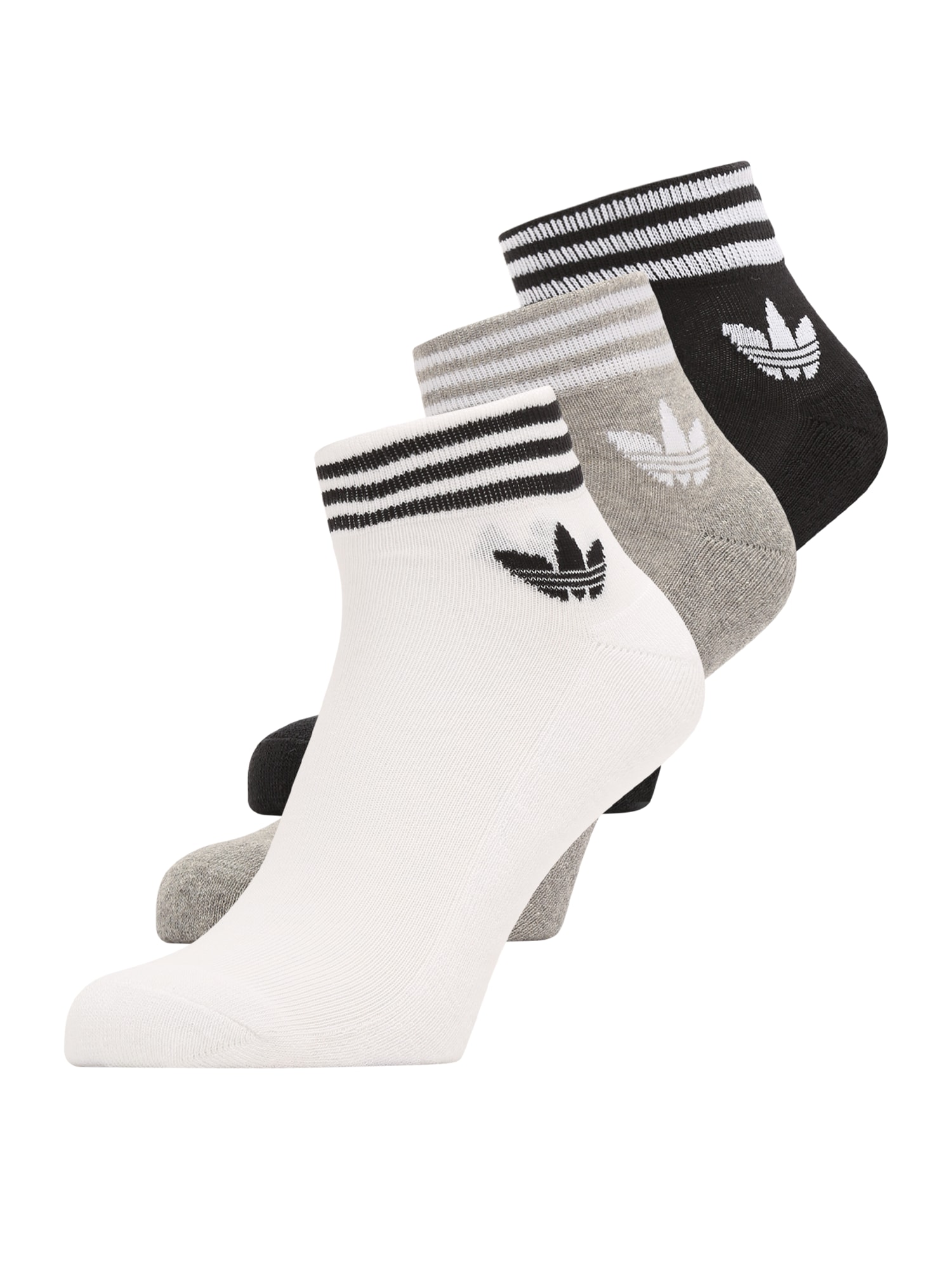 ADIDAS ORIGINALS Zokni  fehér / szürke / fekete