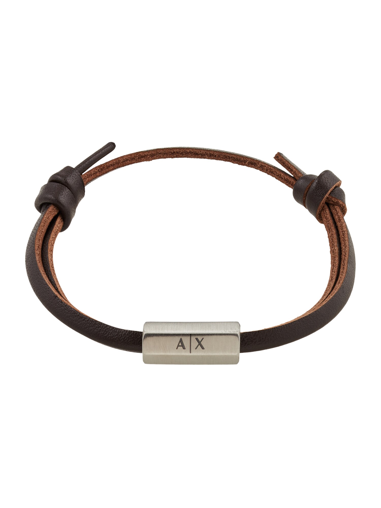 ARMANI EXCHANGE Karkötő  sötét barna / ezüst