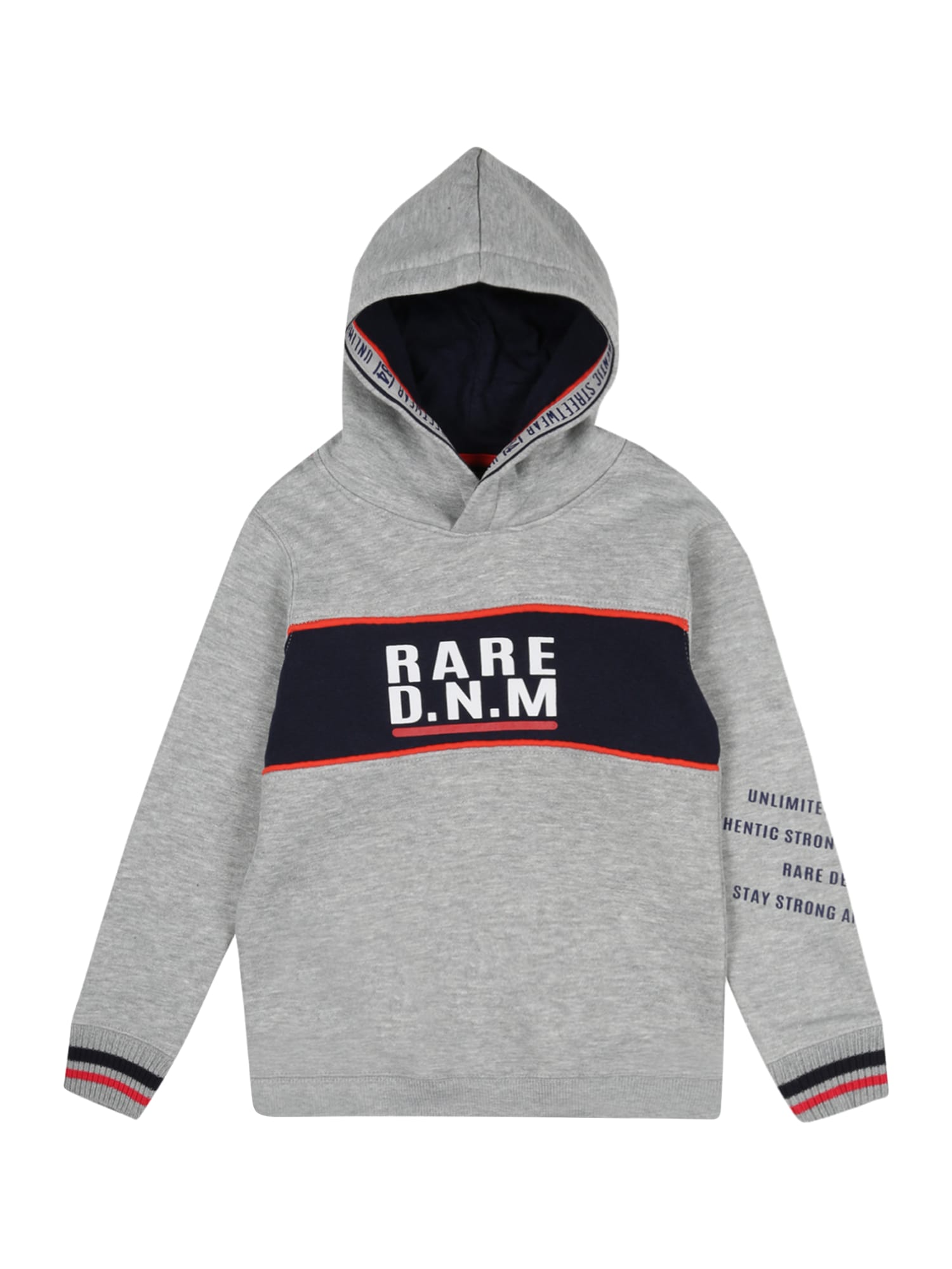 BLUE SEVEN Tréning póló  szürke melír / éjkék / narancsvörös / fehér