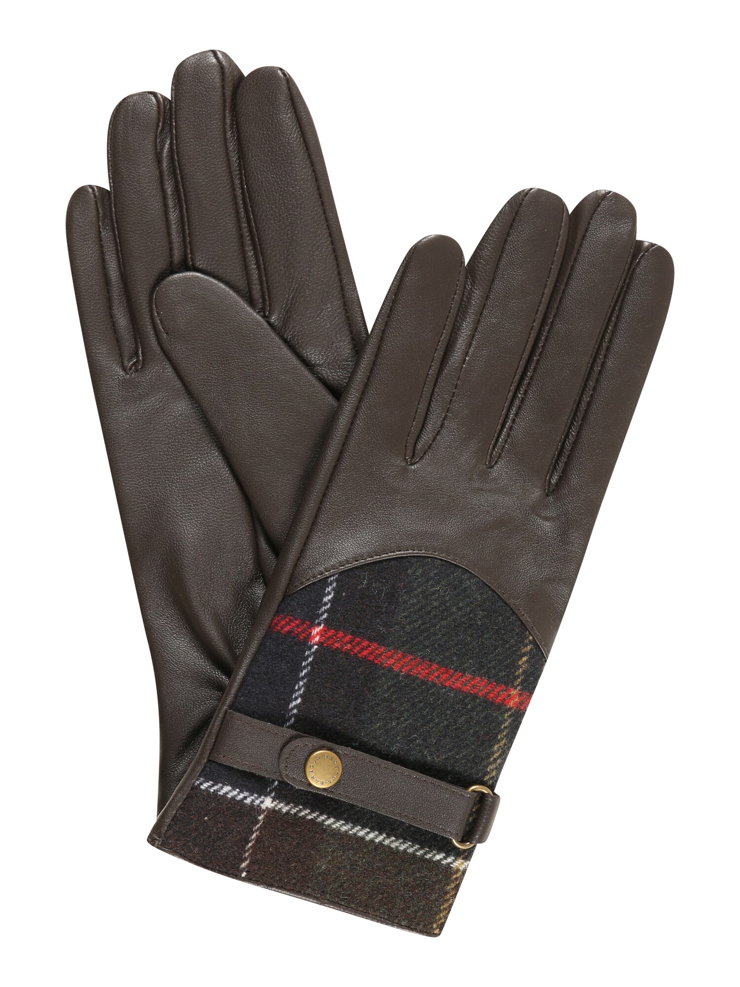 Barbour Kesztyű  sötét barna / fehér / piros / tengerészkék