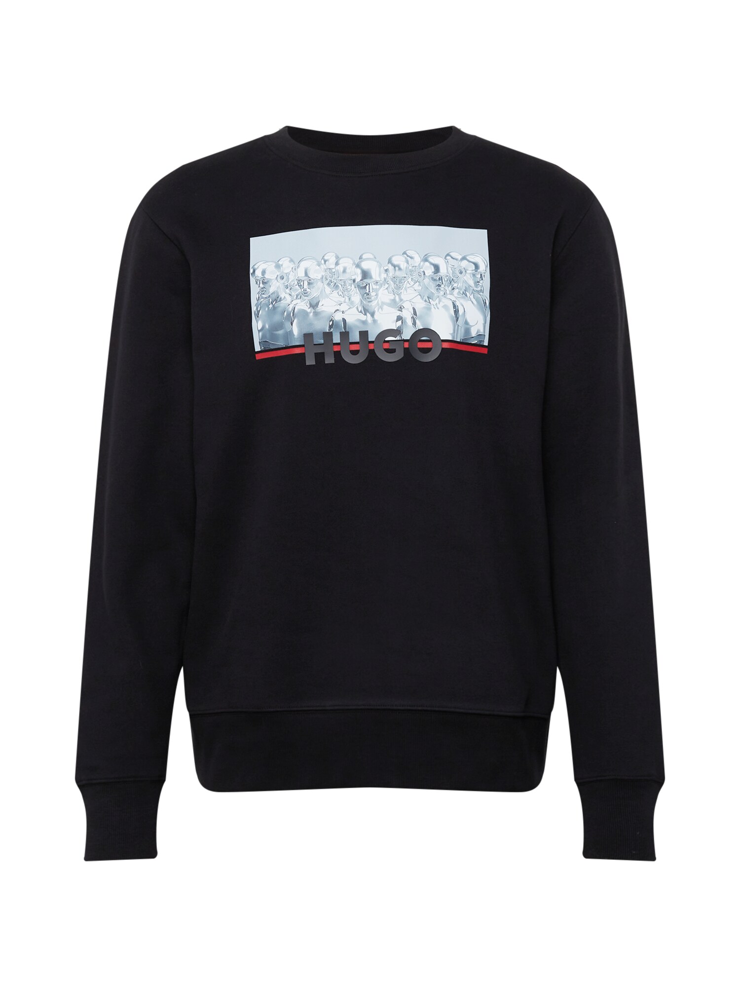 HUGO Tréning póló 'Deynolds'  fekete / szürke / piros / világoskék