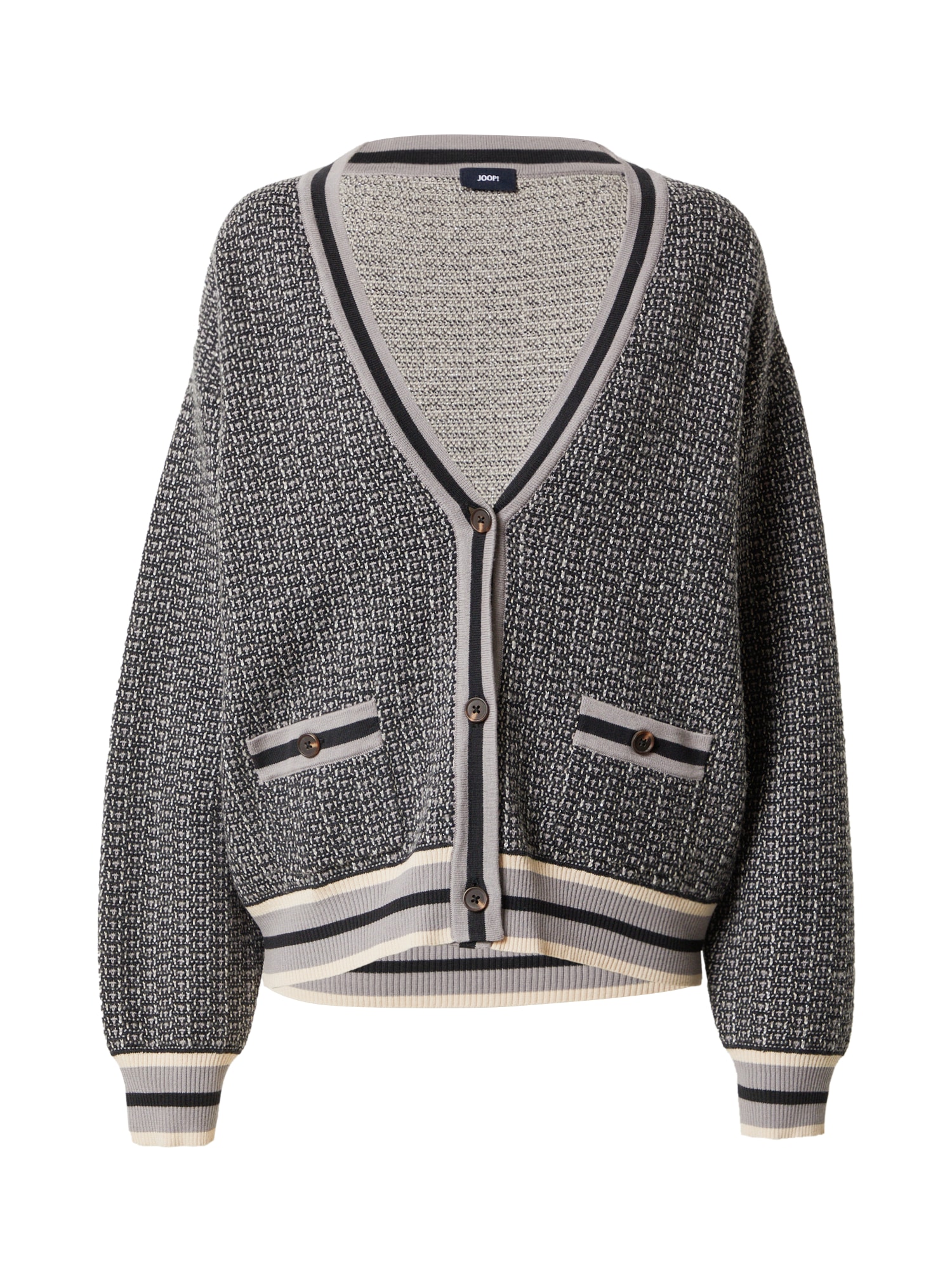 JOOP! Kardigán  szürke / fehér / fekete