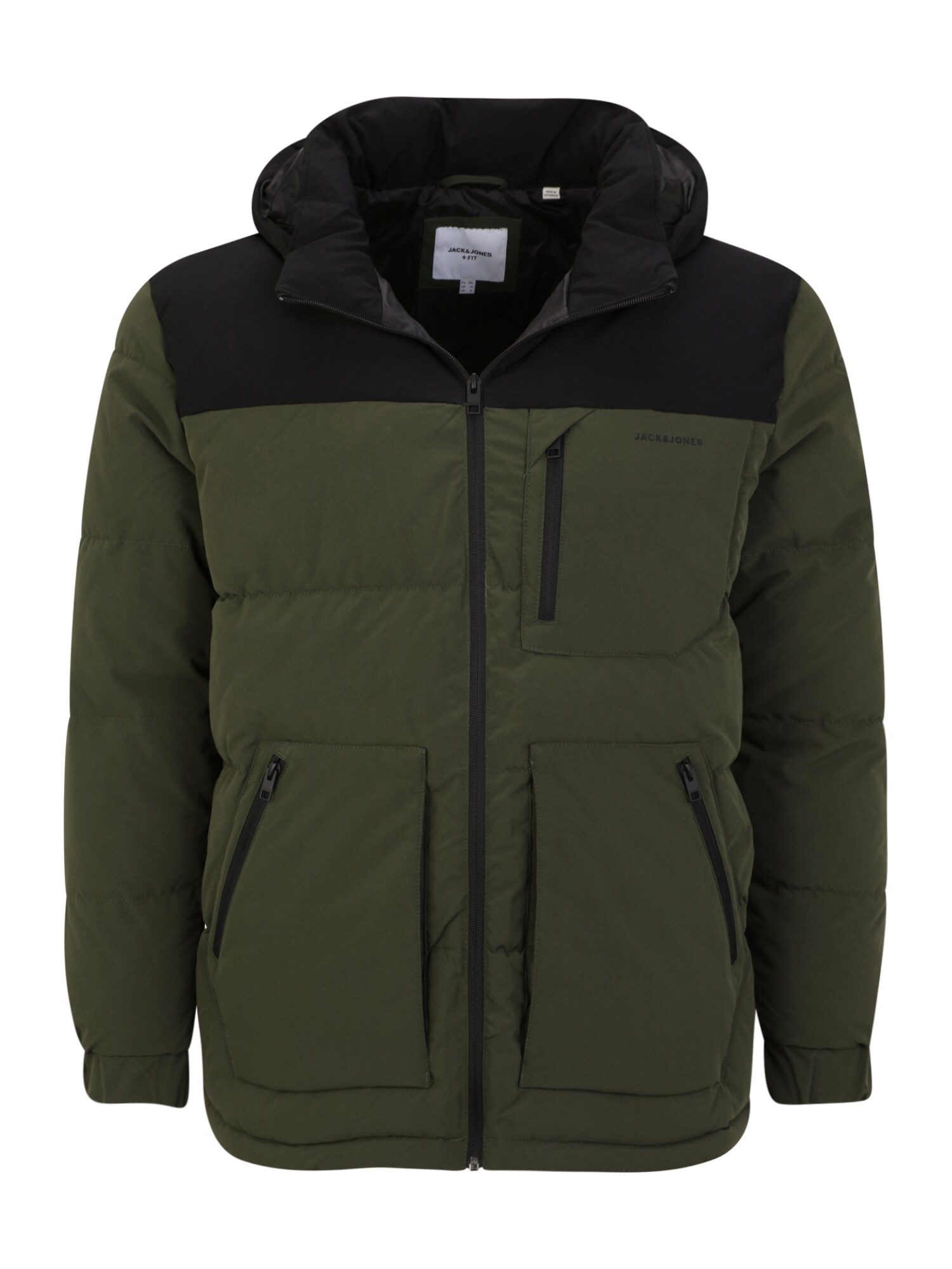 Jack & Jones Plus Téli dzseki  fekete / khaki