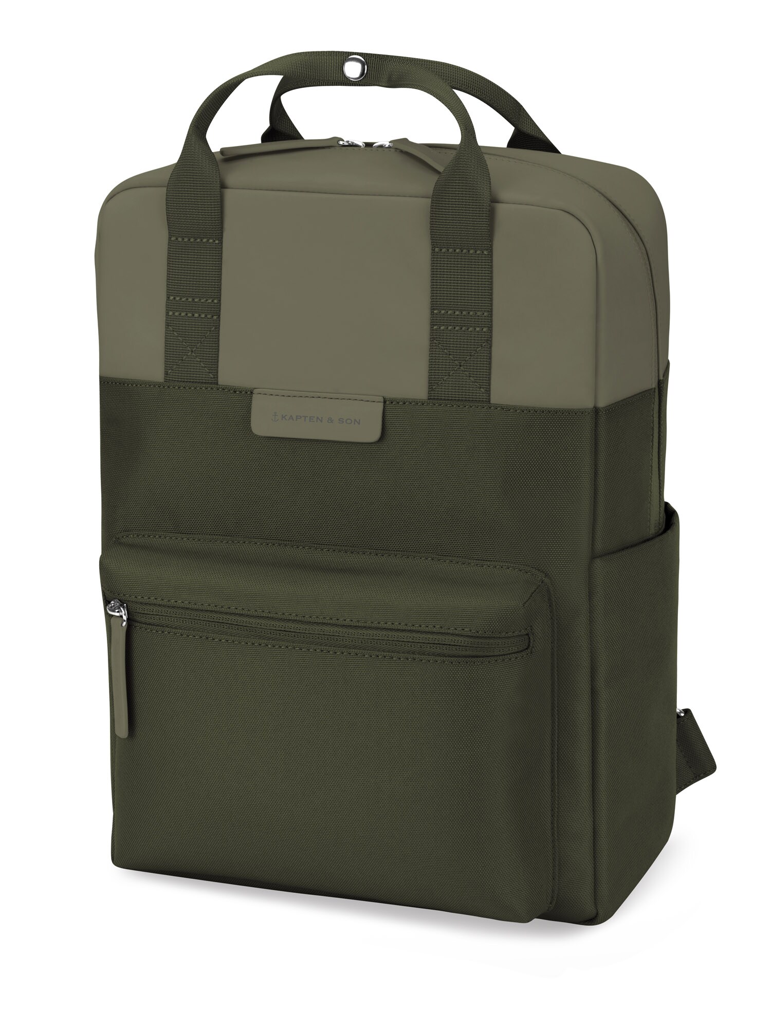 Kapten & Son Hátizsák 'Bergen'  olíva / khaki / ezüst