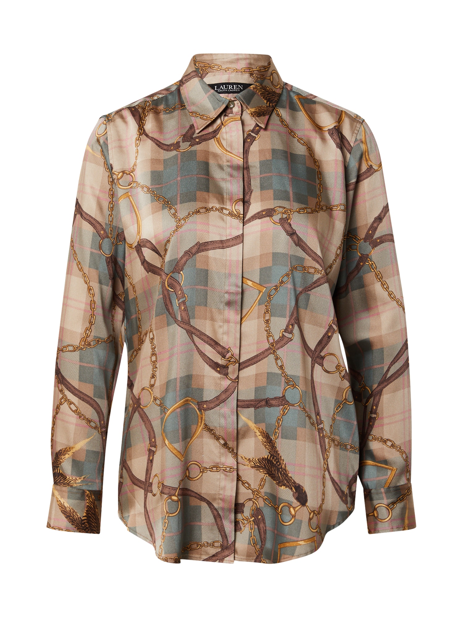 Lauren Ralph Lauren Blúz 'KRISTY'  aranysárga / világosbarna / sötét barna / grafit