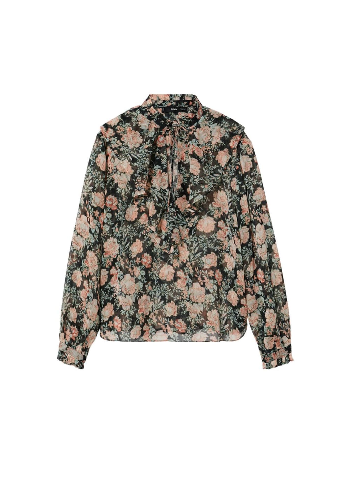 MANGO Blúz  fekete / vegyes színek