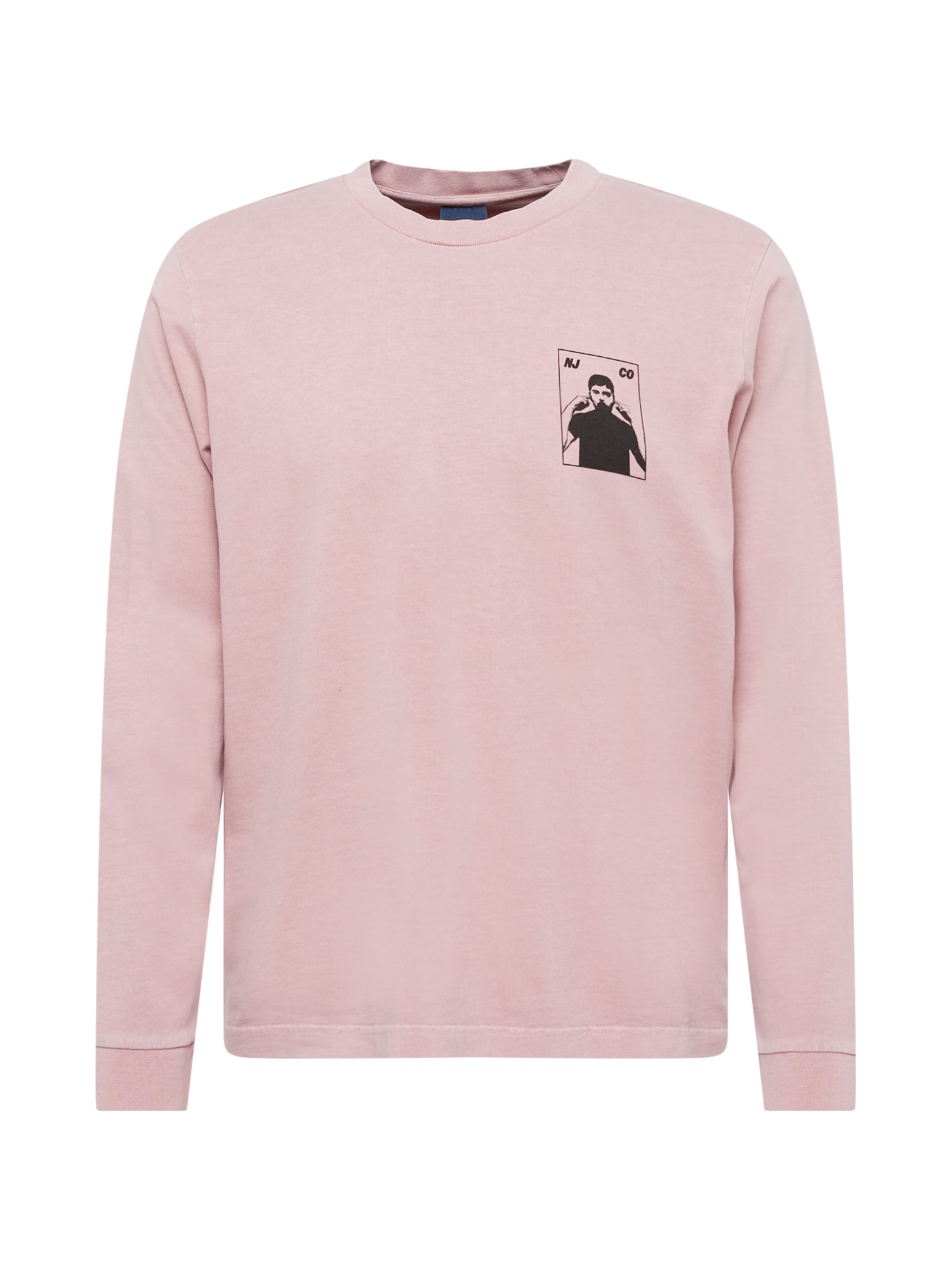 Nudie Jeans Co Póló 'Rudi'  rózsaszín / fekete