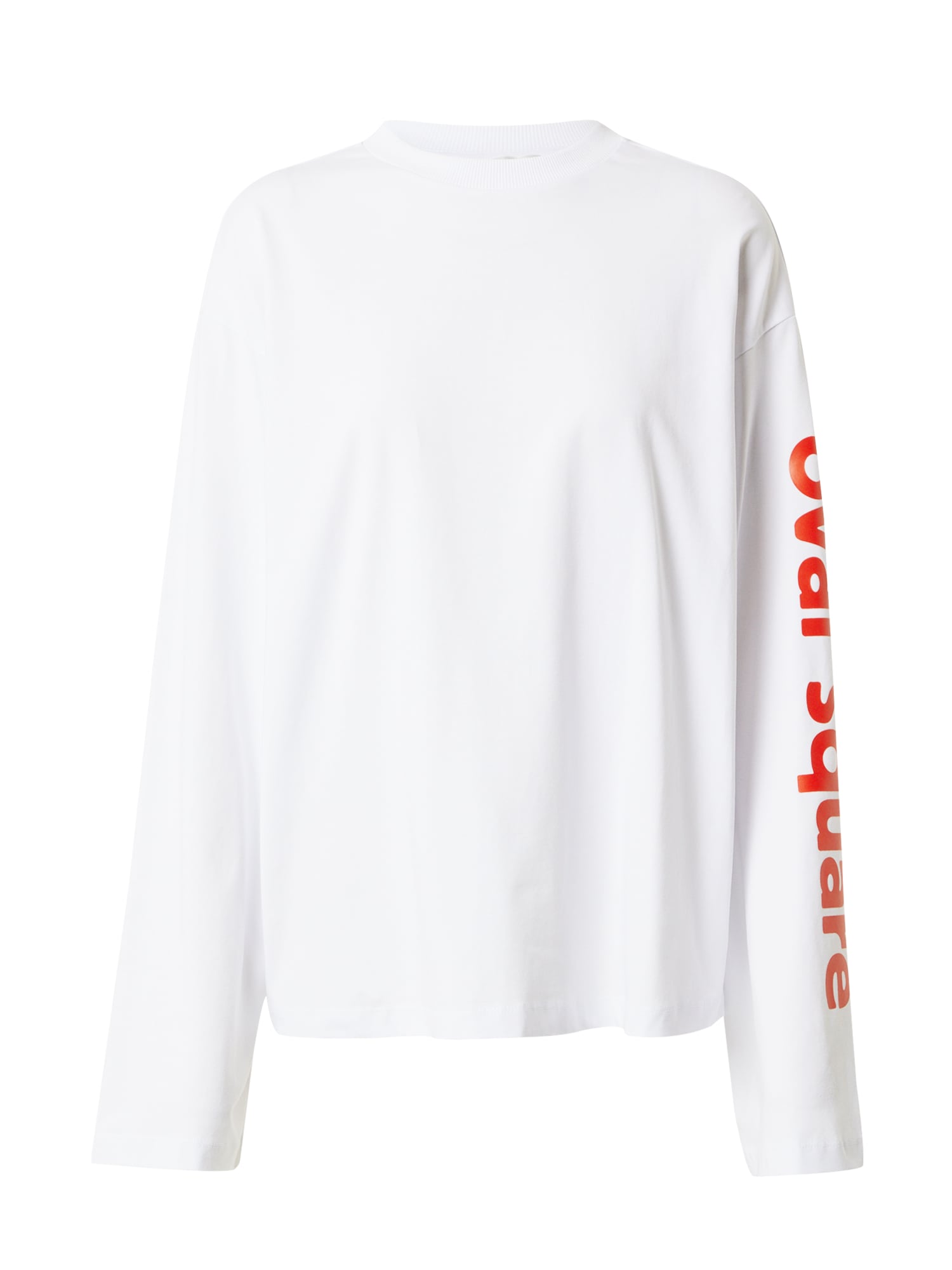 Oval Square Póló 'Flava'  fehér / narancsvörös