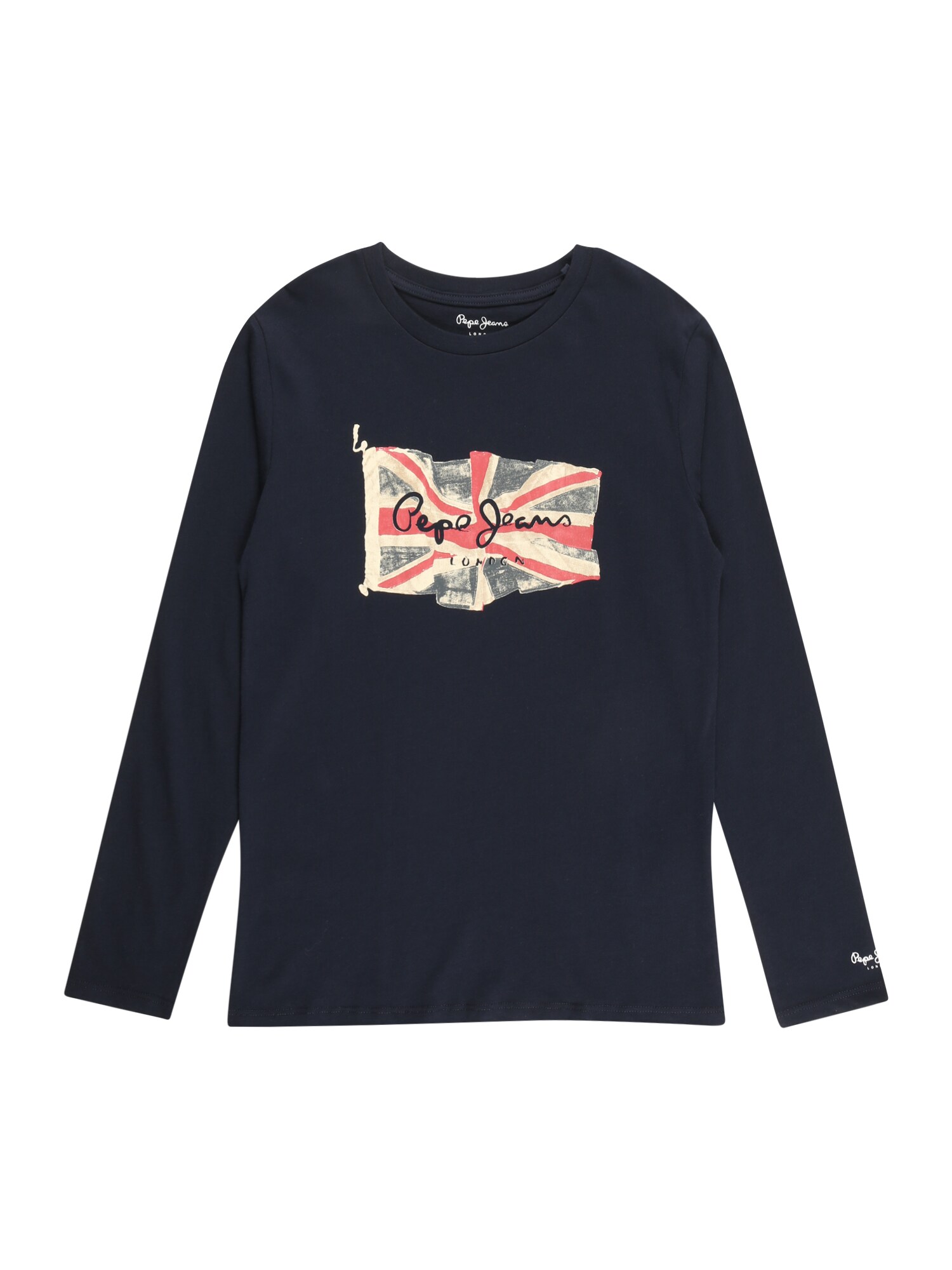 Pepe Jeans Póló 'Flag'  pasztellpiros / éjkék / testszínű / szürke melír