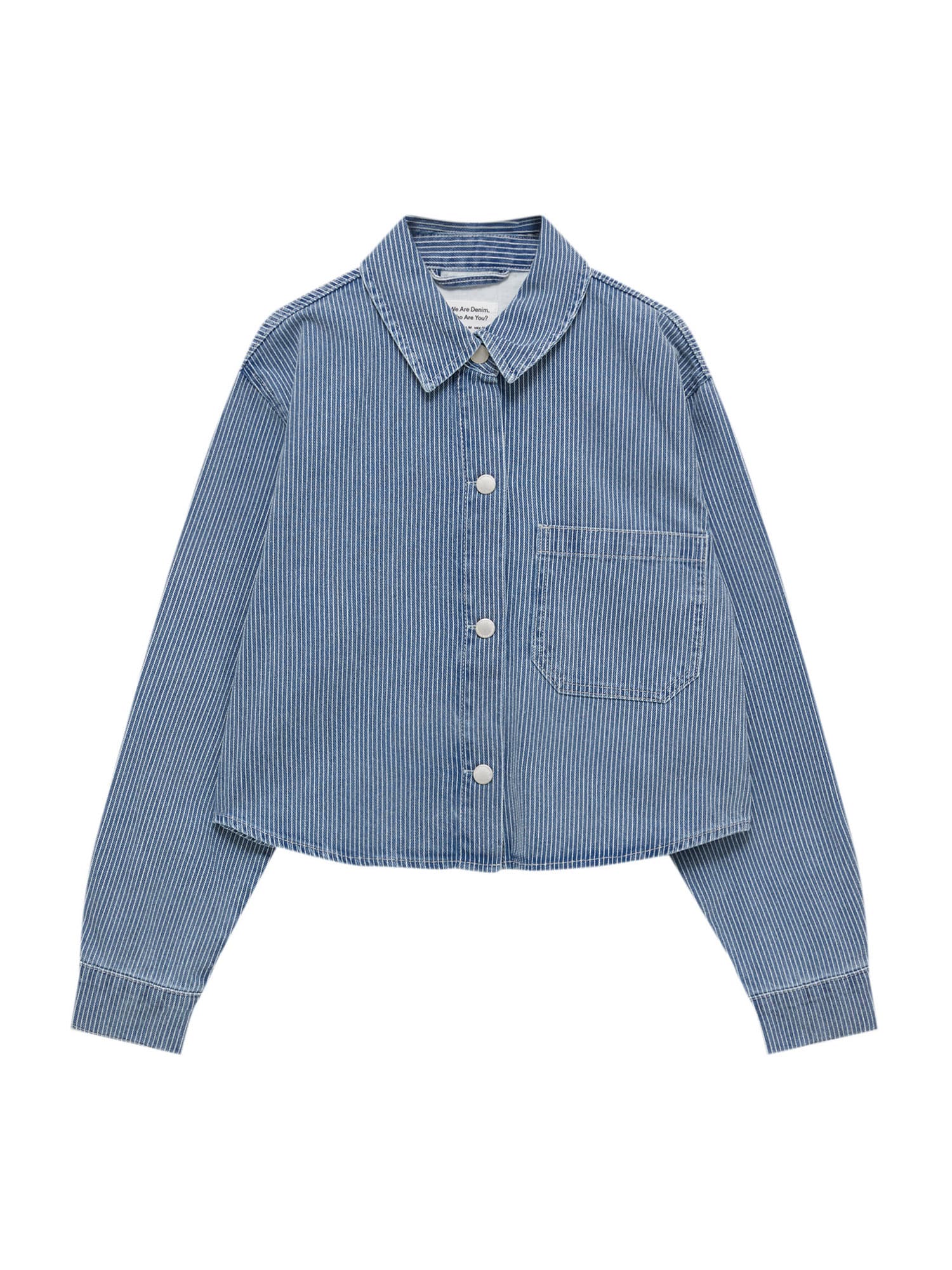 Pull&Bear Átmeneti dzseki  kék farmer / fehér
