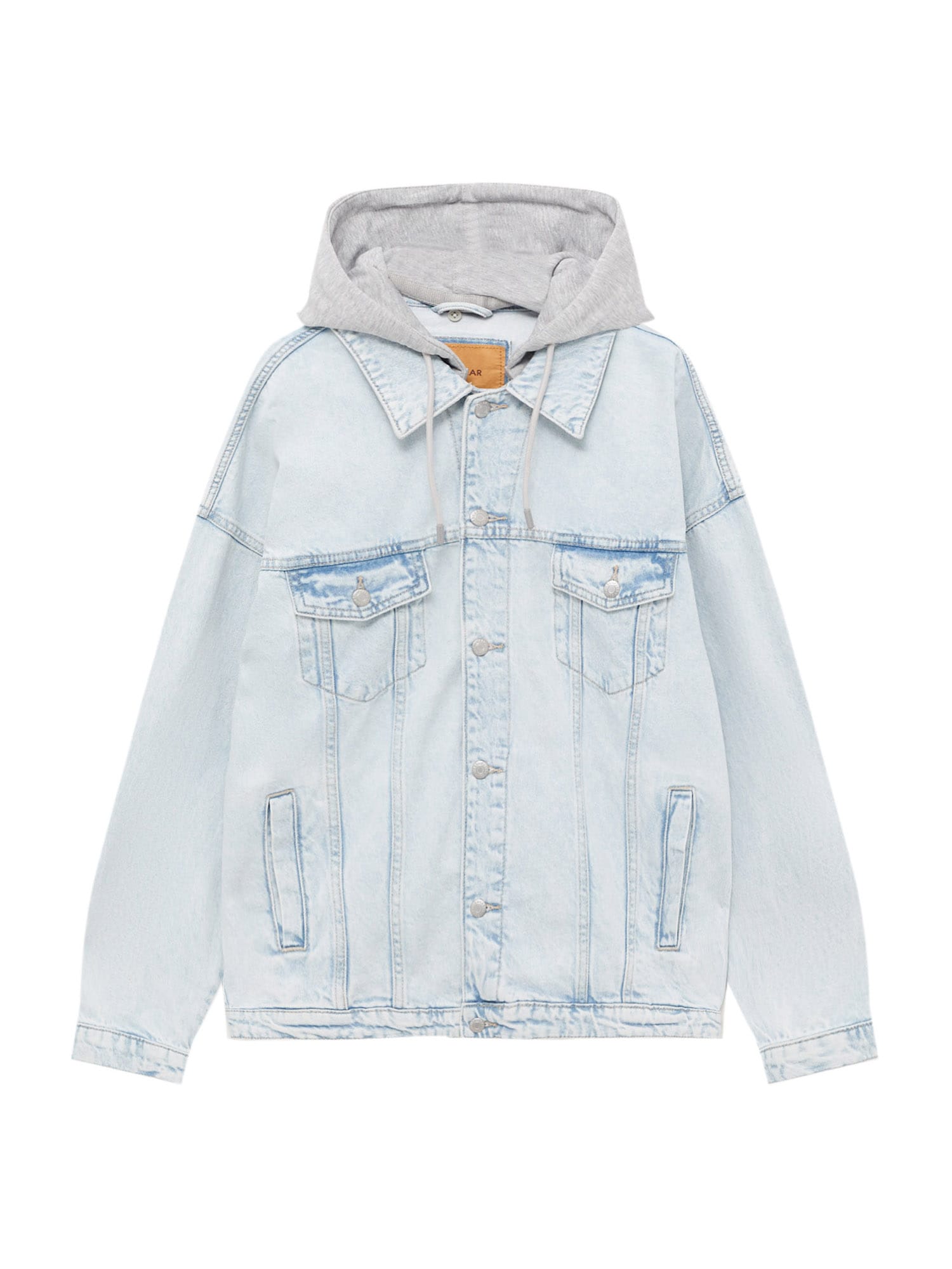 Pull&Bear Átmeneti dzseki  világoskék / szürke melír