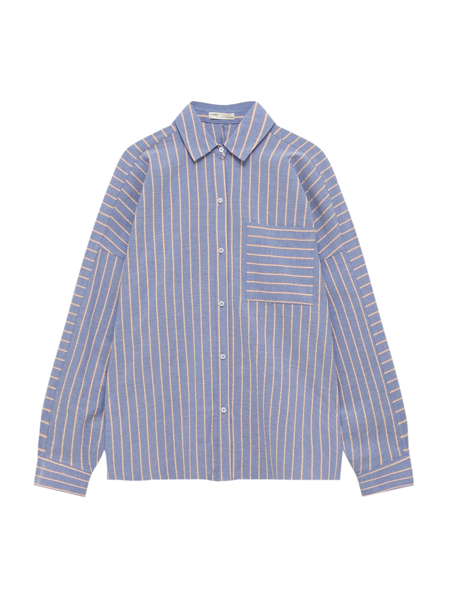 Pull&Bear Blúz  levendula / narancs / fehér