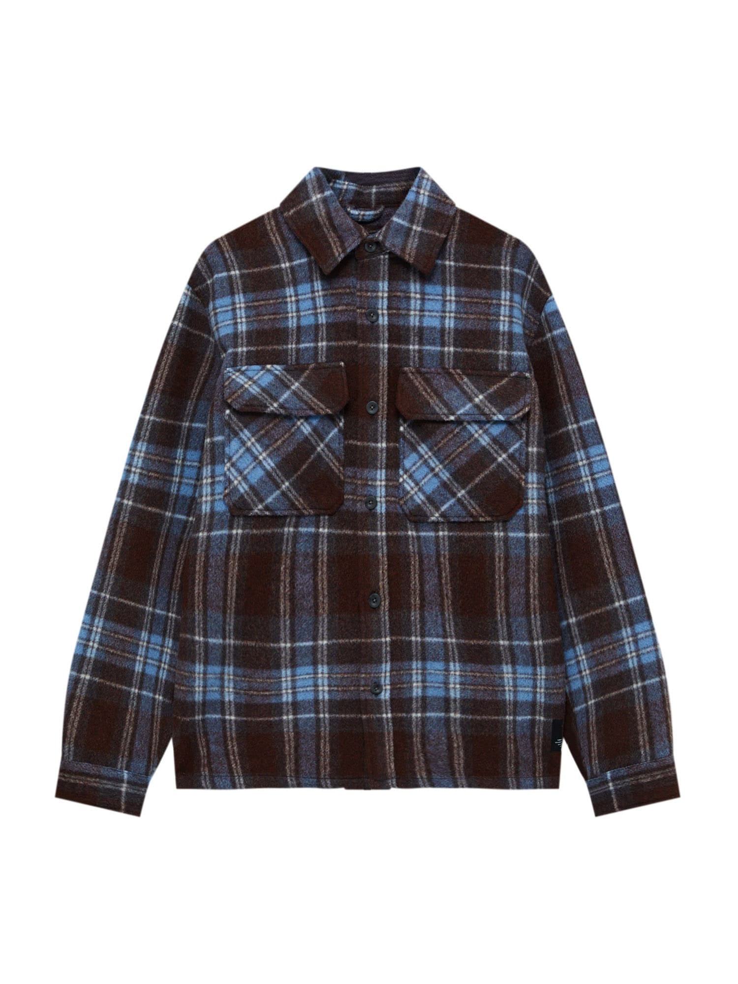 Pull&Bear Ing  burgundi vörös / világoskék / fehér