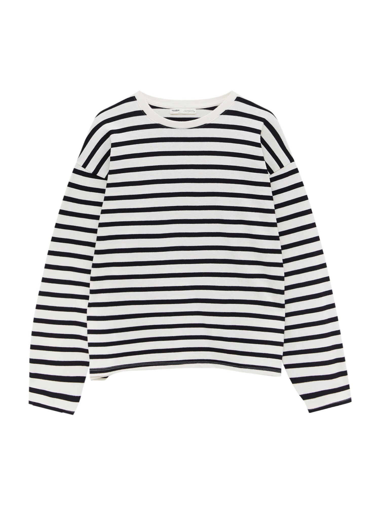 Pull&Bear Póló  fekete / fehér