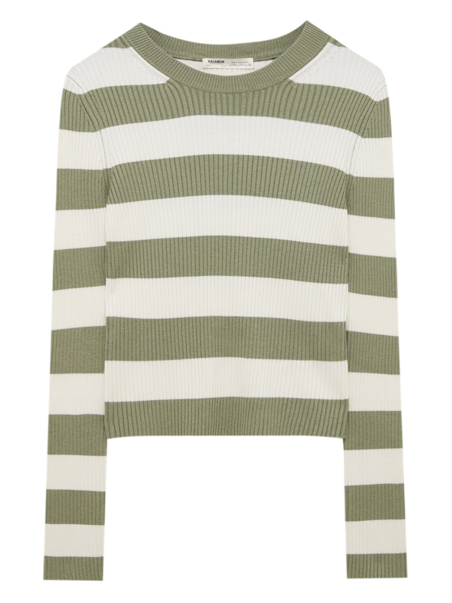 Pull&Bear Pulóver  khaki / krém