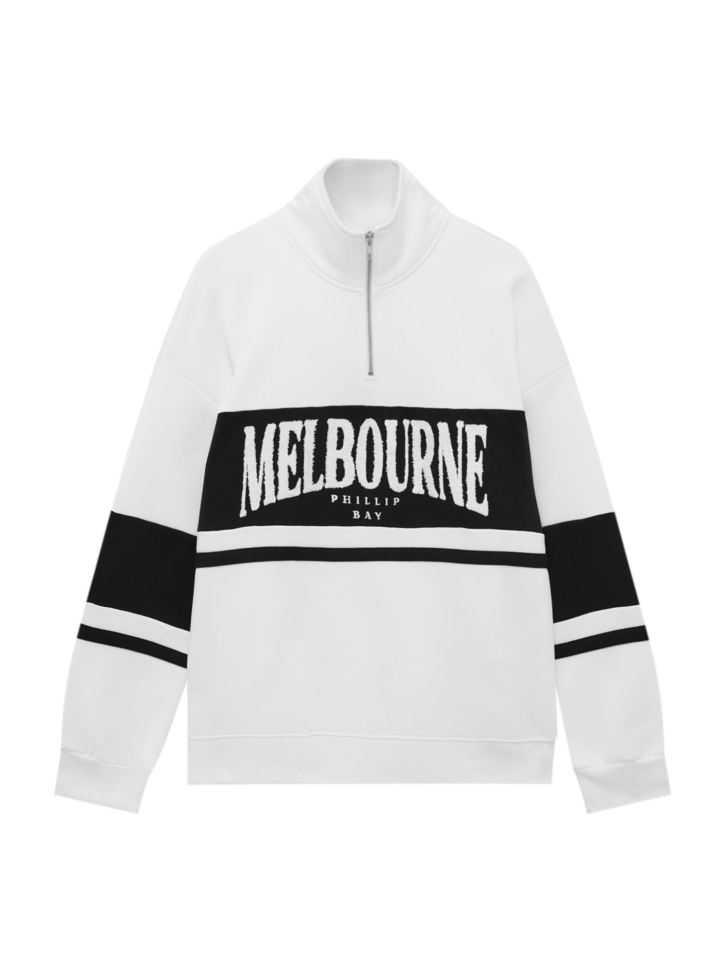 Pull&Bear Tréning póló  fehér / fekete
