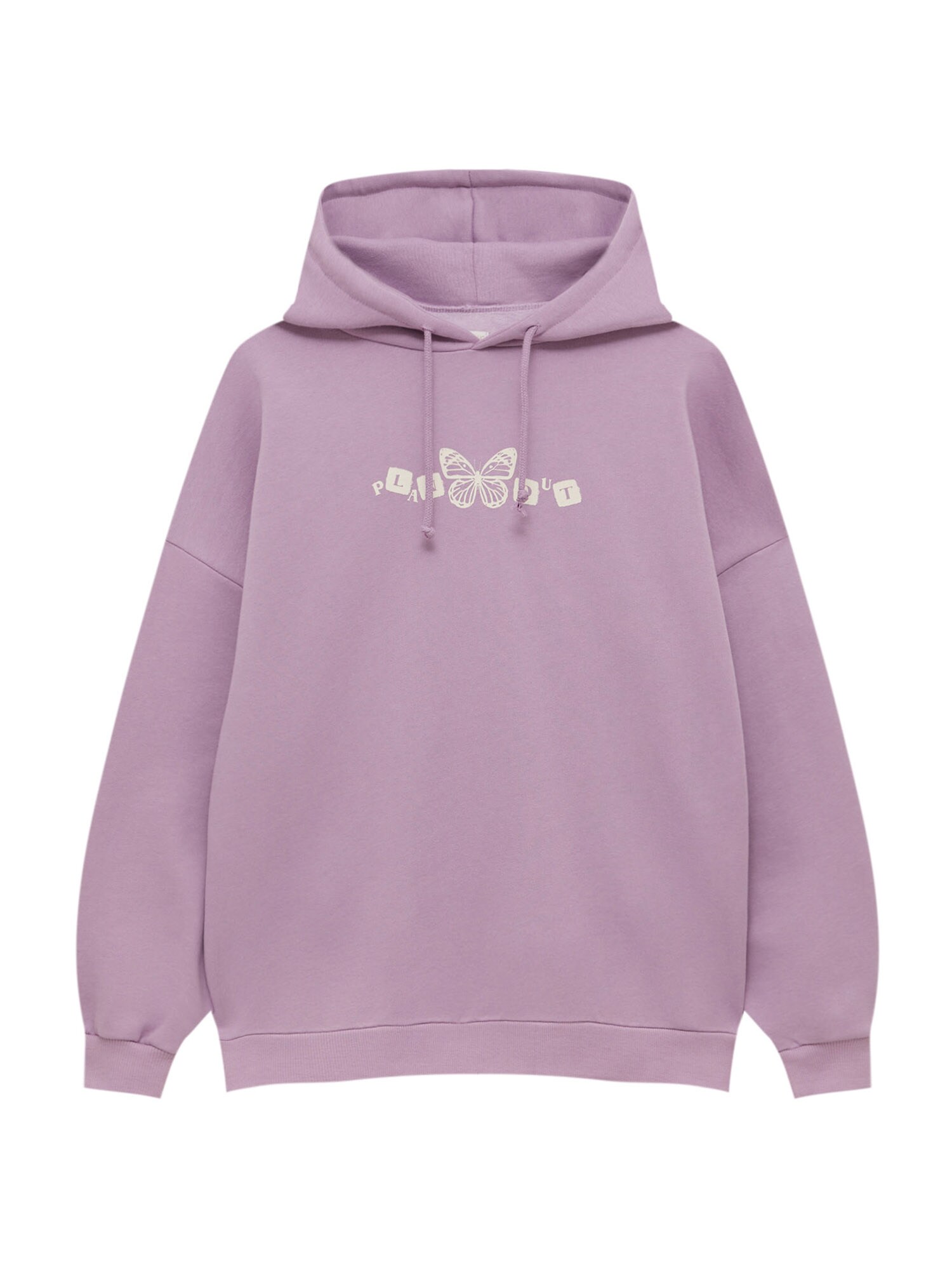 Pull&Bear Tréning póló  mályva / piszkosfehér