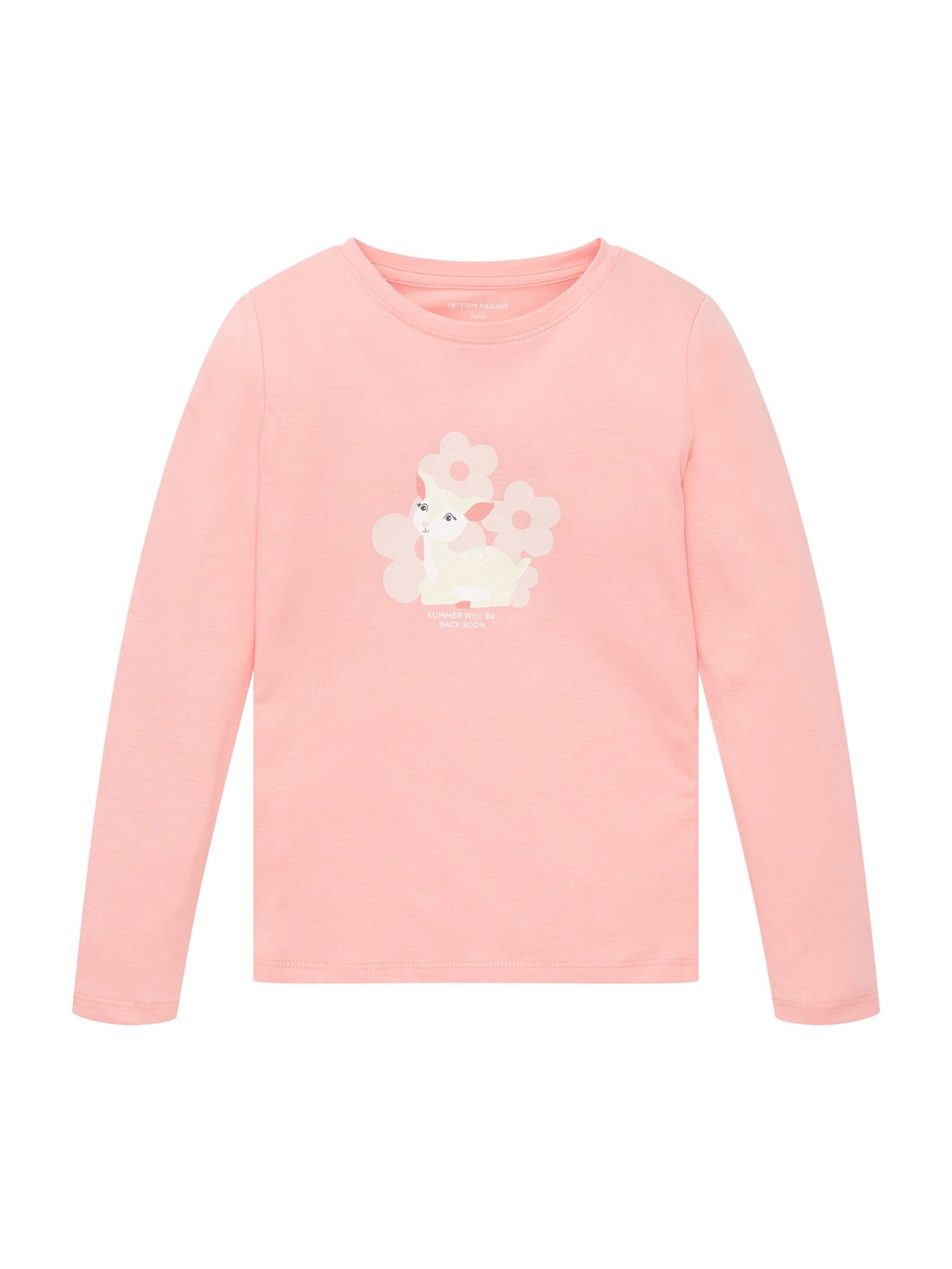 TOM TAILOR Póló  rózsaszín / pasztellsárga / fehér