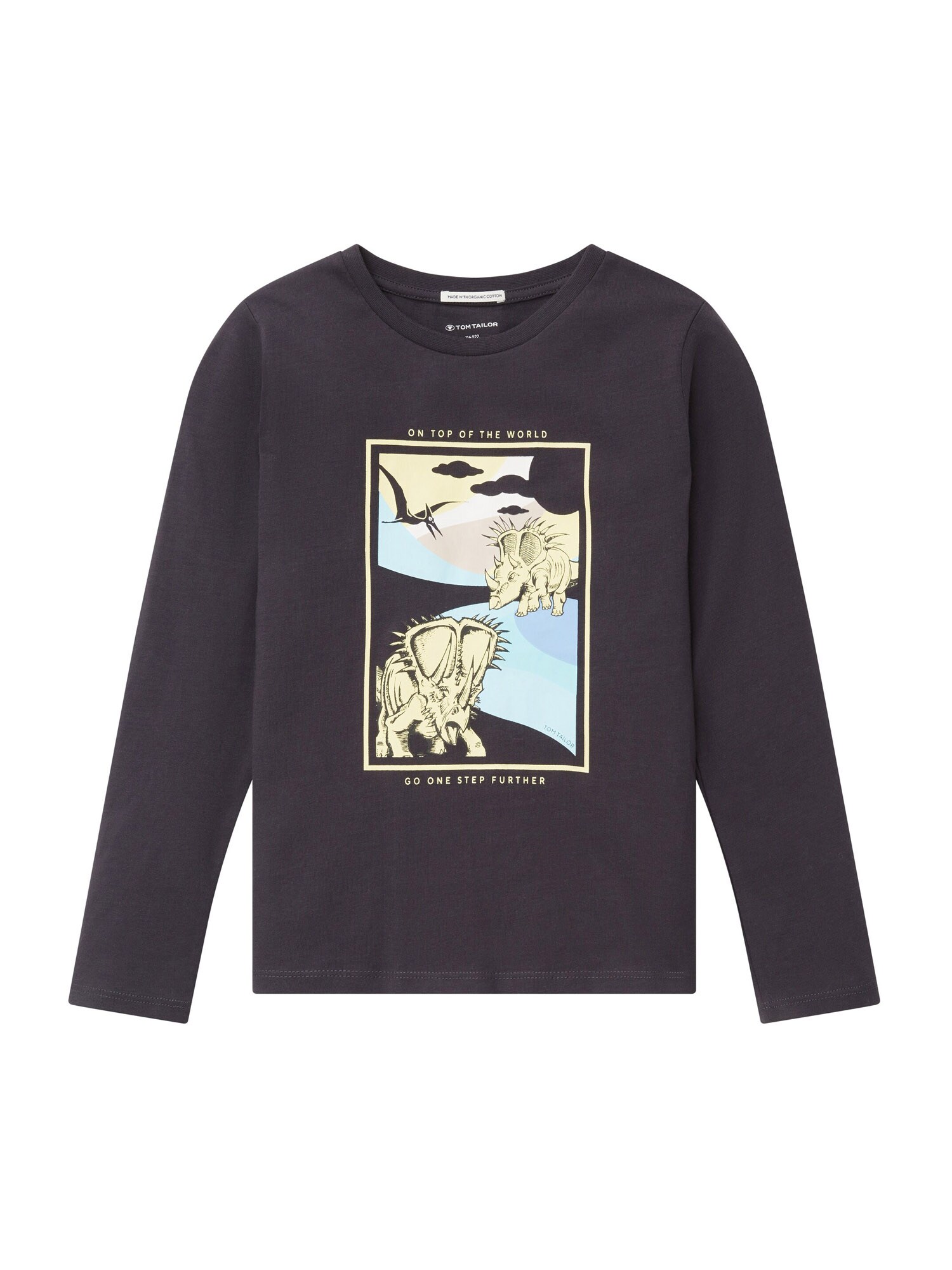 TOM TAILOR Póló  világos sárga / világoskék / fehér / antracit