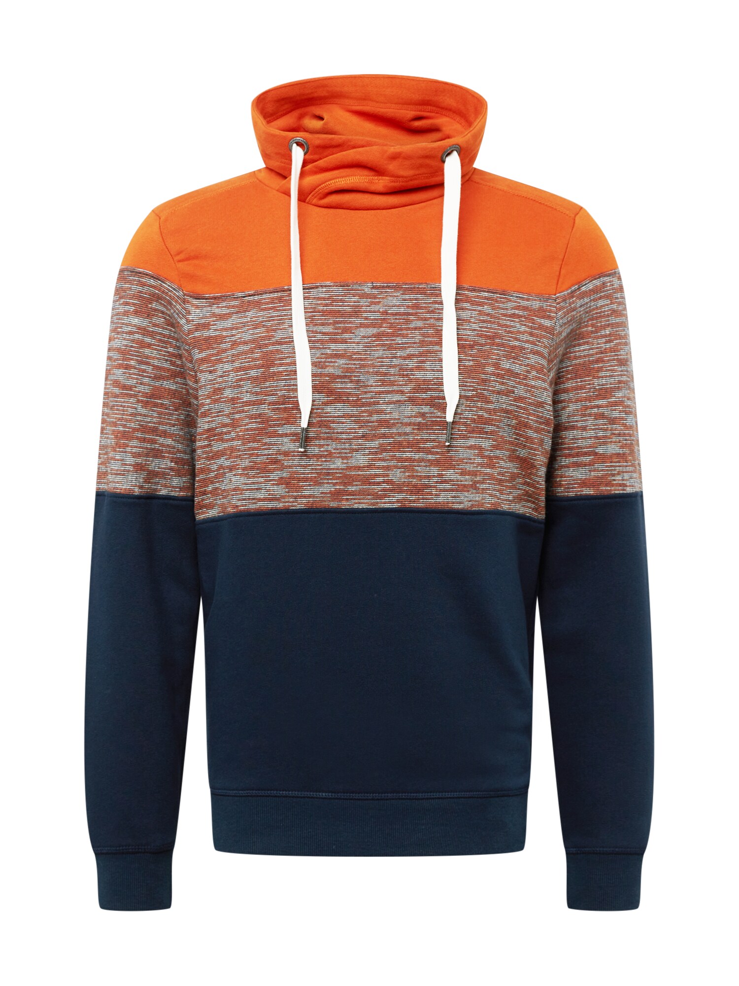 TOM TAILOR Tréning póló  sötétkék / sötét narancssárga / szürke