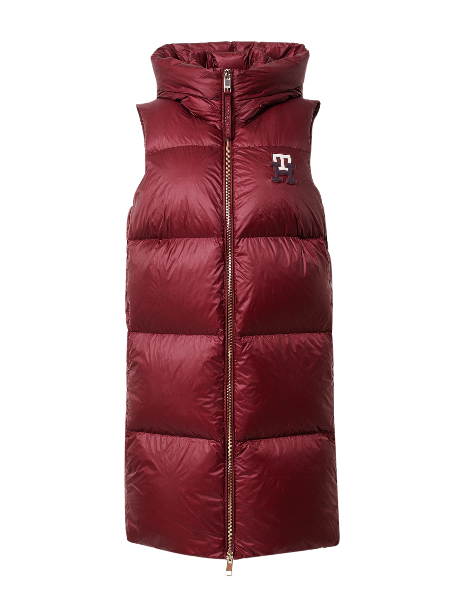 TOMMY HILFIGER Mellény  borvörös / fehér / tengerészkék