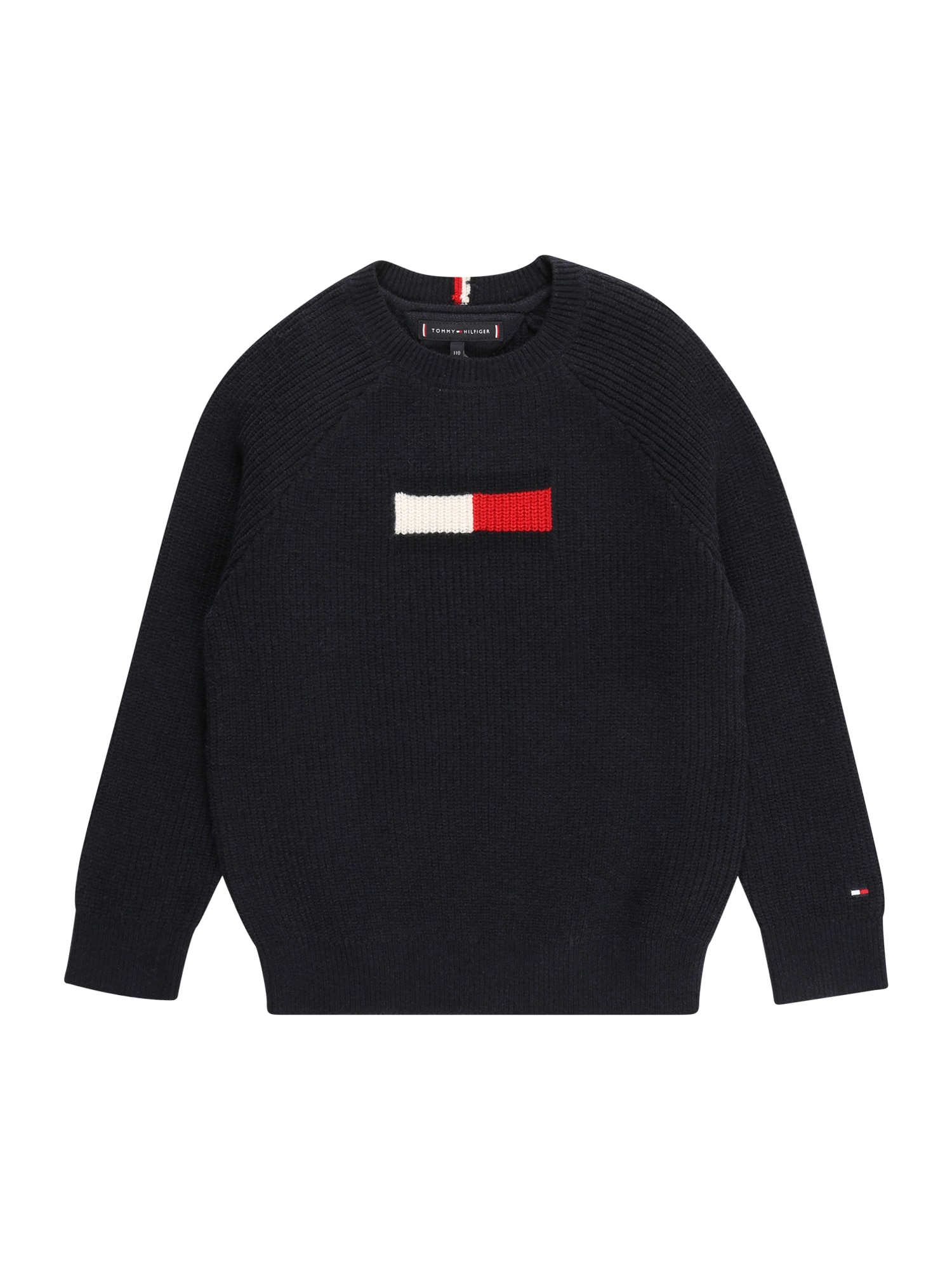 TOMMY HILFIGER Pulóver  éjkék / fehér / piros