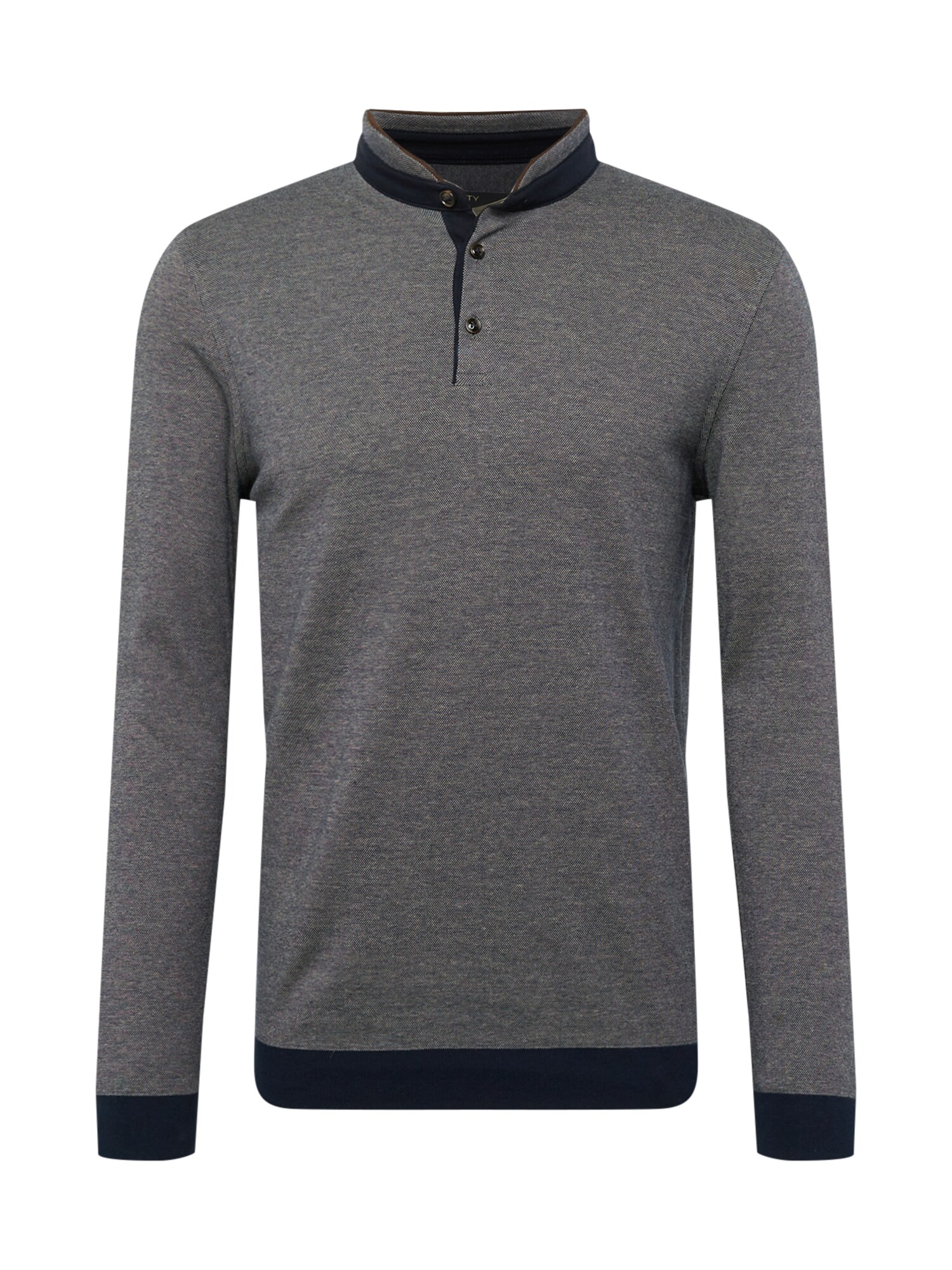 bugatti Póló  bézs melír / éjkék / barna