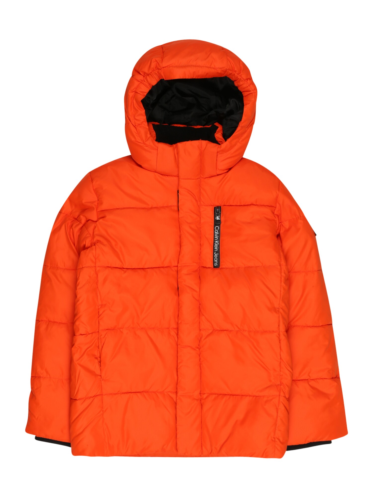 Calvin Klein Jeans Átmeneti dzseki  fekete / neonnarancs