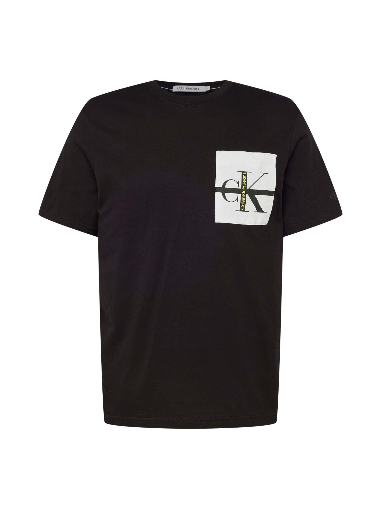 Calvin Klein Jeans Póló  fekete / fehér / sárga