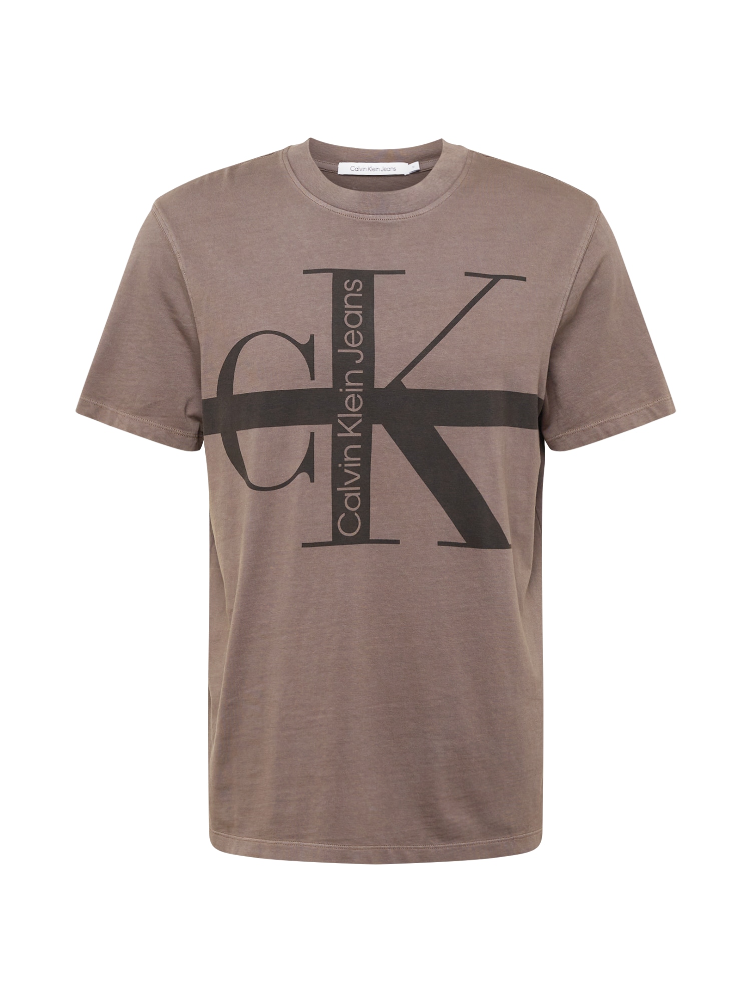 Calvin Klein Jeans Póló  világosbarna / fekete