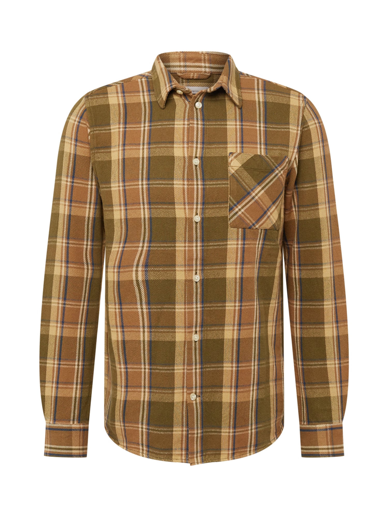 KnowledgeCotton Apparel Ing  olíva / kék / homok / cappuccinobarna