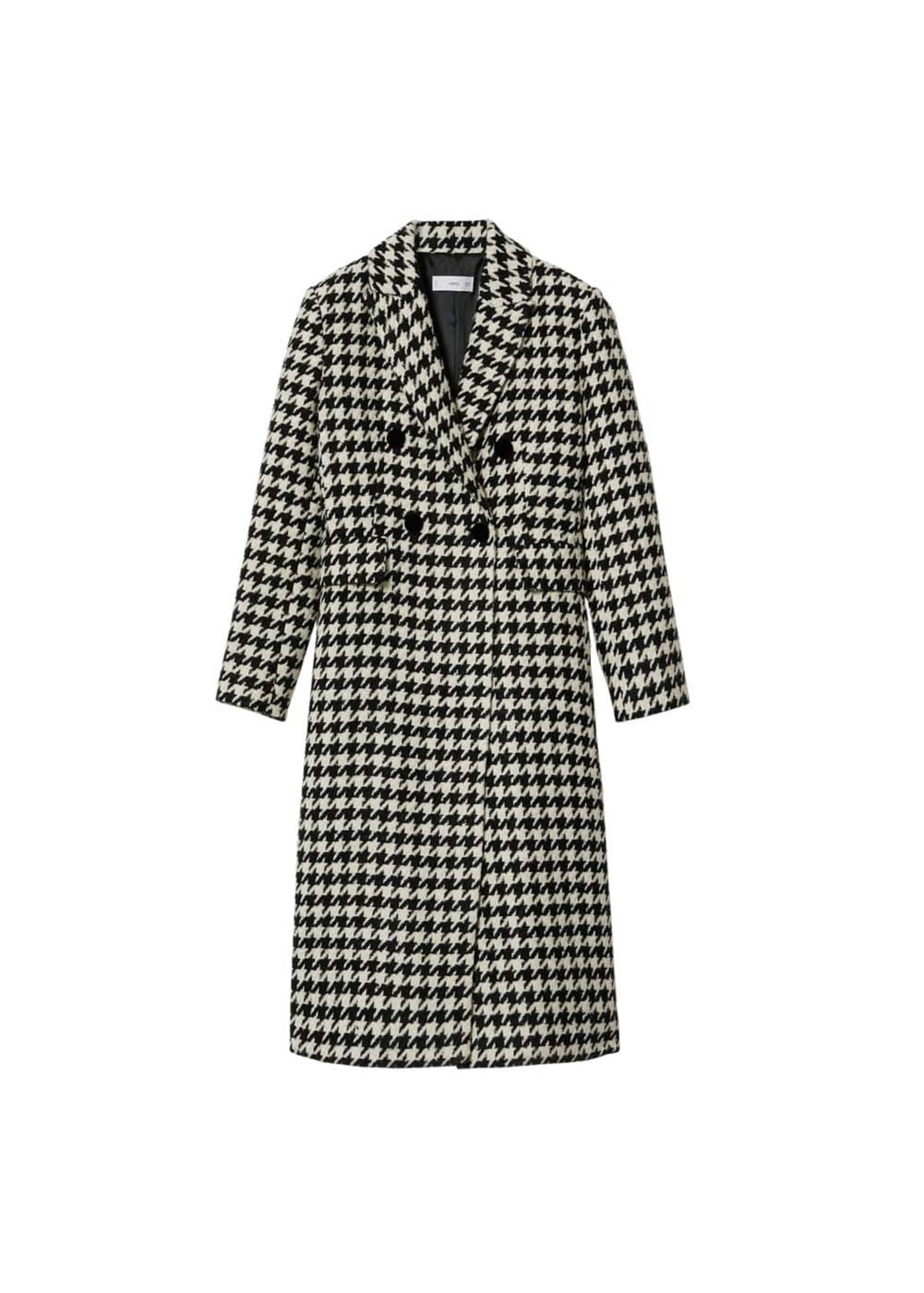 MANGO Átmeneti kabátok 'Bingo'  fekete / fehér