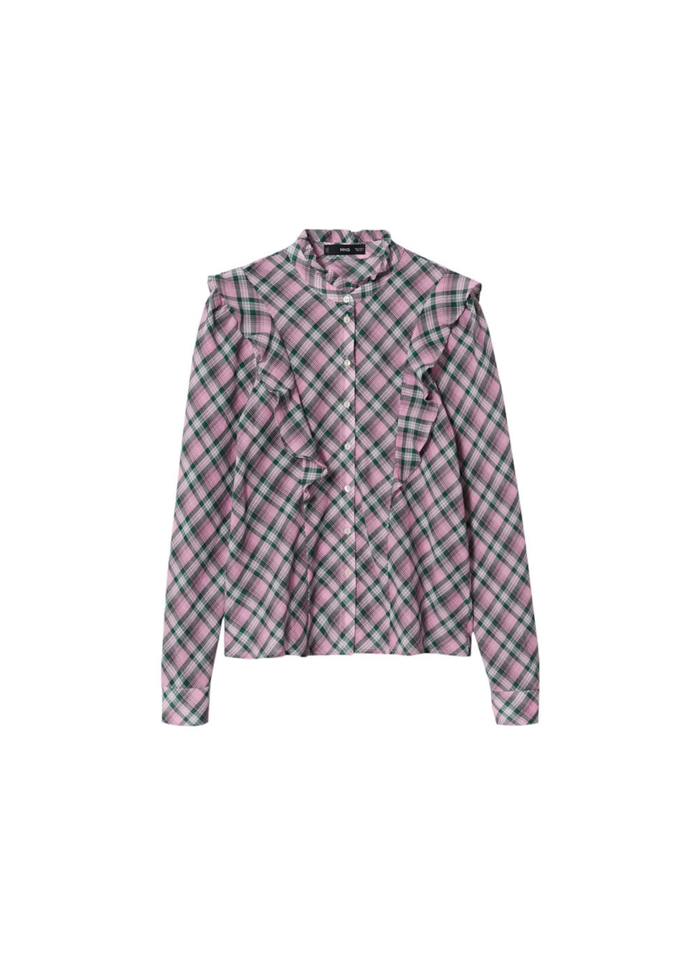 MANGO Blúz 'sopha'  rózsaszín / fehér / zöld